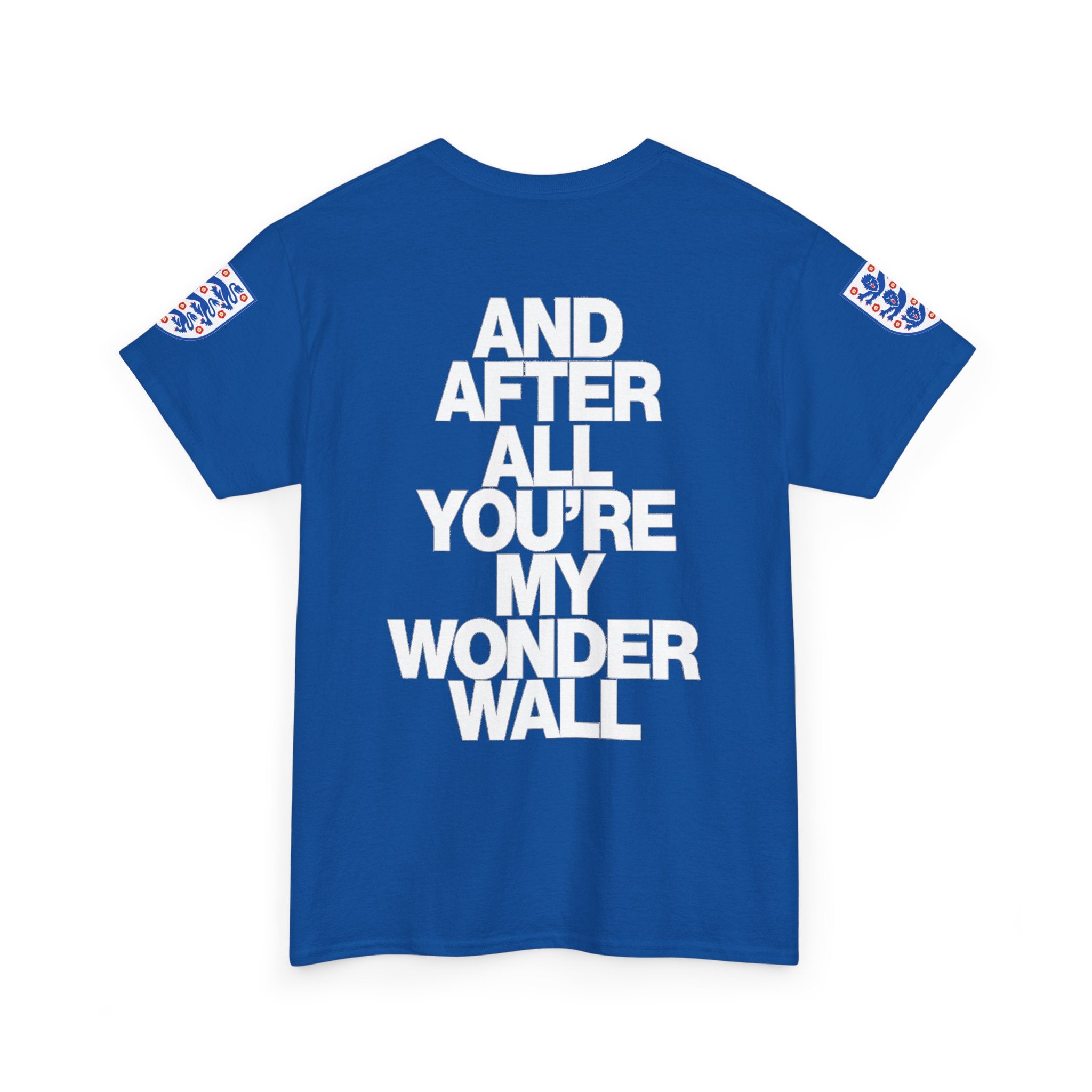 England Football Tee — "And After All You're My Wonderwall" Lyrics Tee