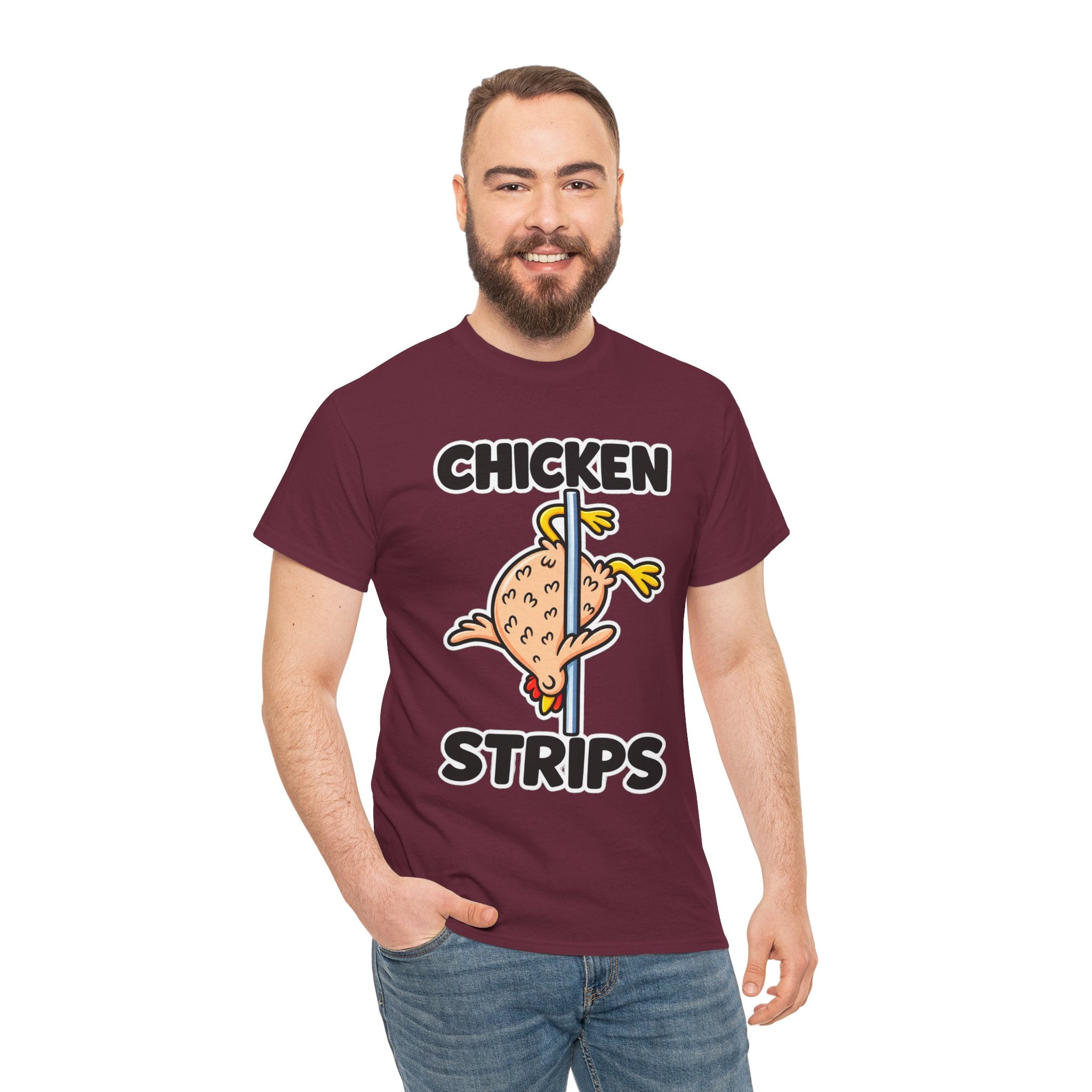 Chicken Strips T‑Shirt — Funny Pole Dance Chicken Graphic Tee