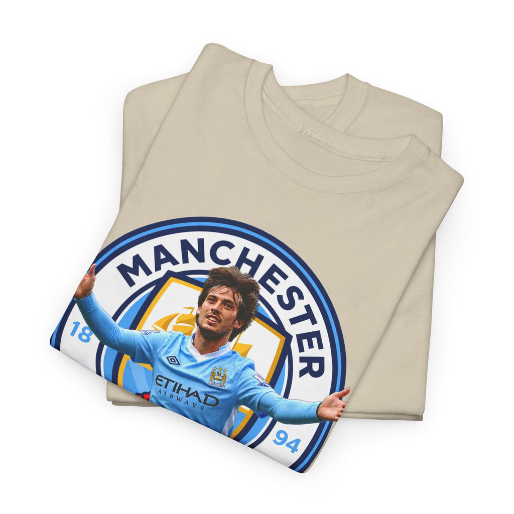 David Silva Manchester Legend Football Tee — Player Celebration Design