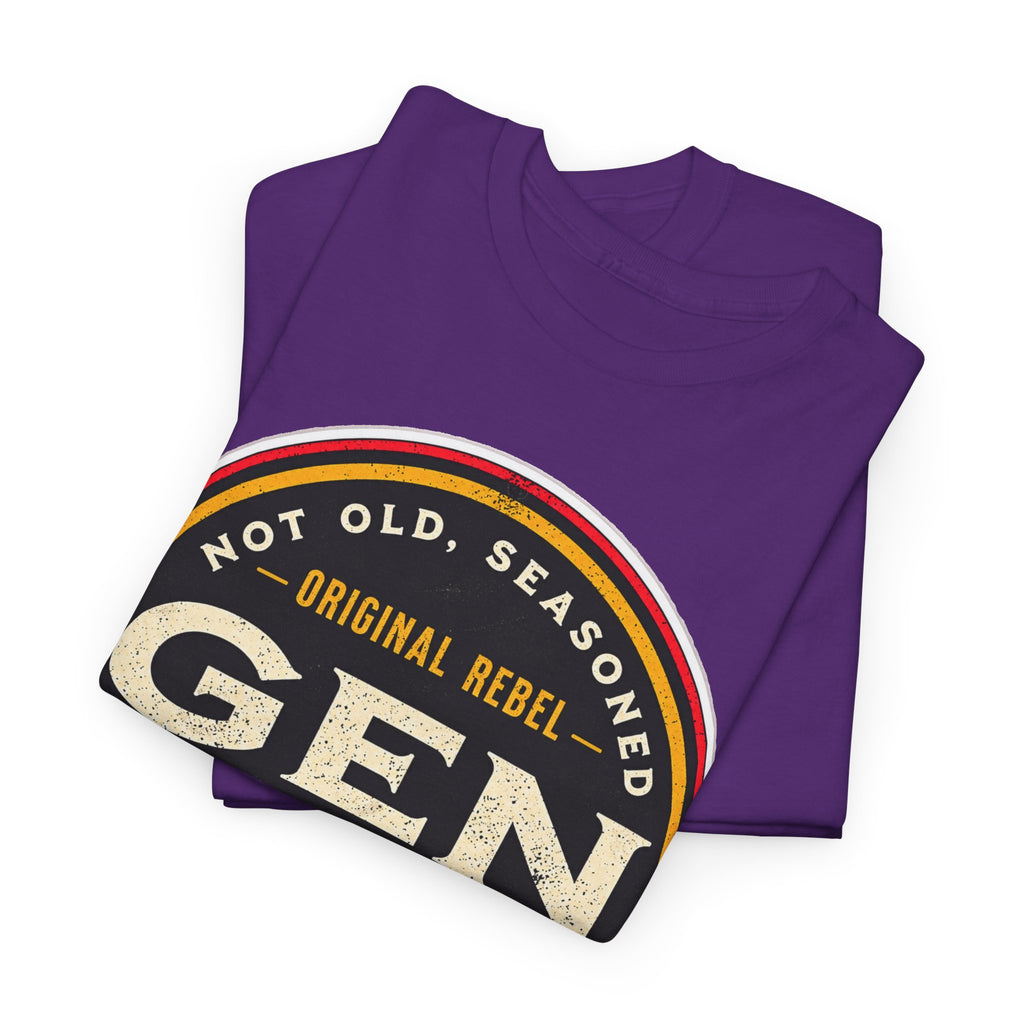 Gen X Tee - 'Not Old, Seasoned' Vintage Rebel Graphic T-Shirt (1965-1980)