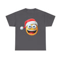 Christmas Emoji T-Shirt — Santa Hat Smiley Holiday Tee