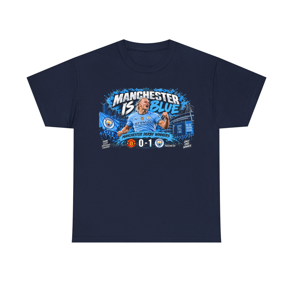 Manchester Is Blue Derby Winners 2026 Cotton T-Shirt