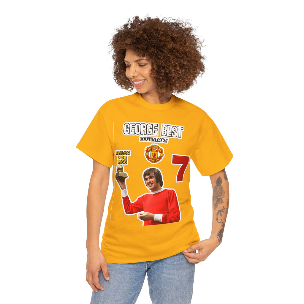 George Best Manchester United #7 Vintage Soccer T-Shirt – Ballon d'Or Tribute