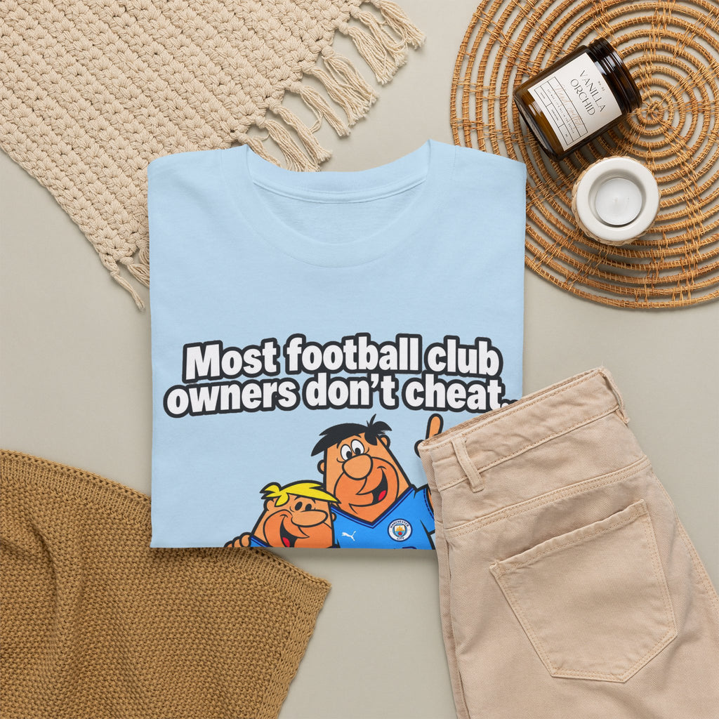 Manchester City Charges T‑Shirt — “Most Football Club Owners Don’t Cheat… but Abu Dhabi Dooo!”