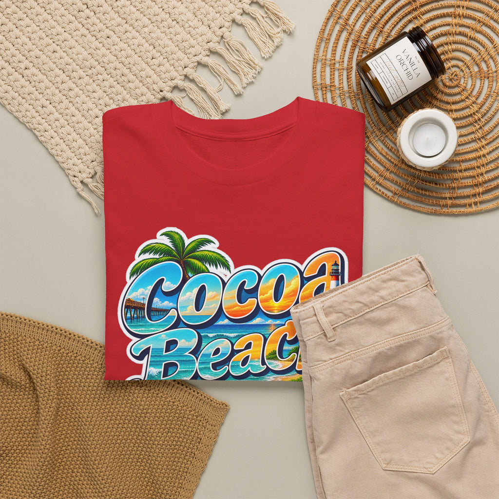 Cocoa Beach Florida Vintage Surf Cotton T-Shirt