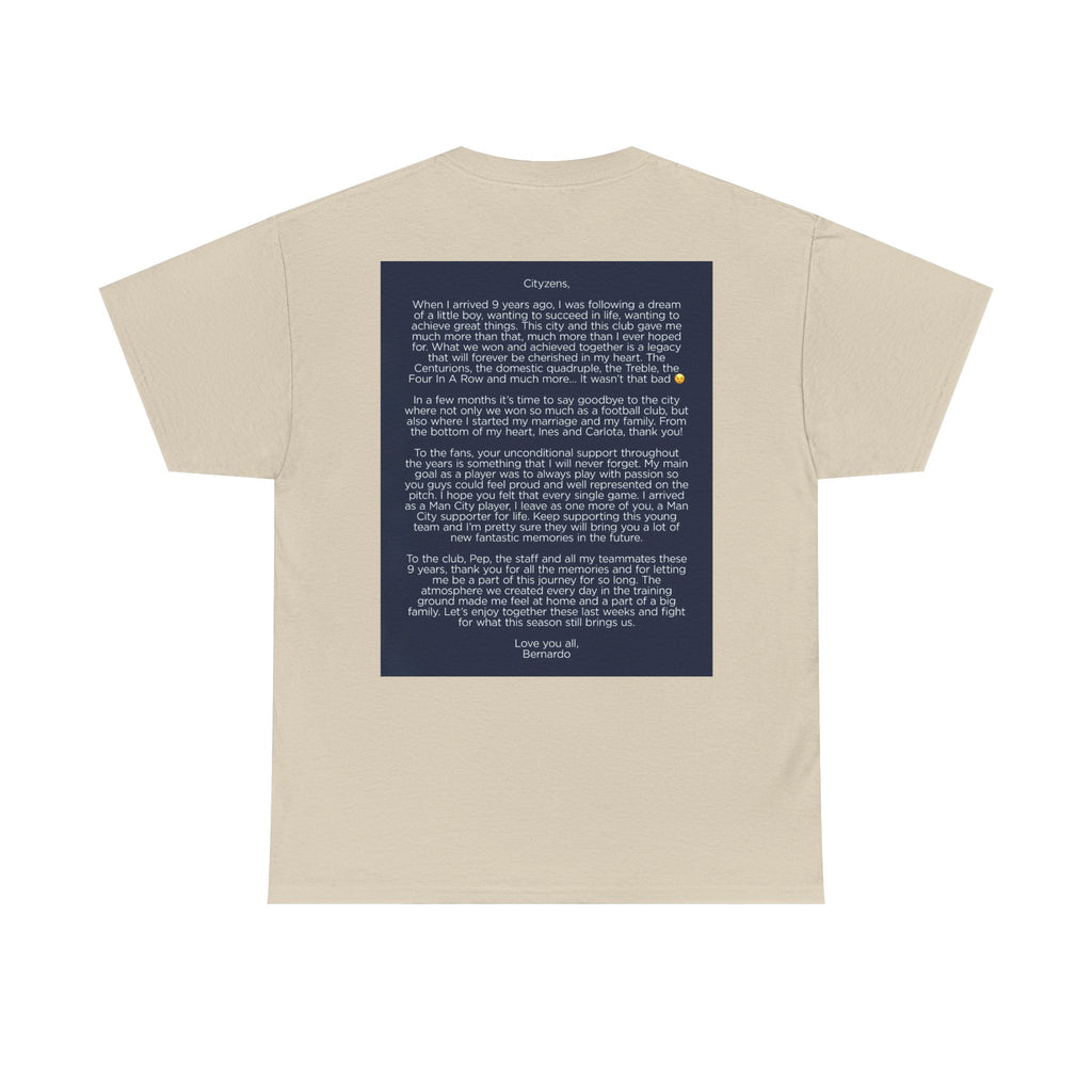 Bernardo Silva Tribute Tee – Inspirational Letter & Celebrating Goal Moment