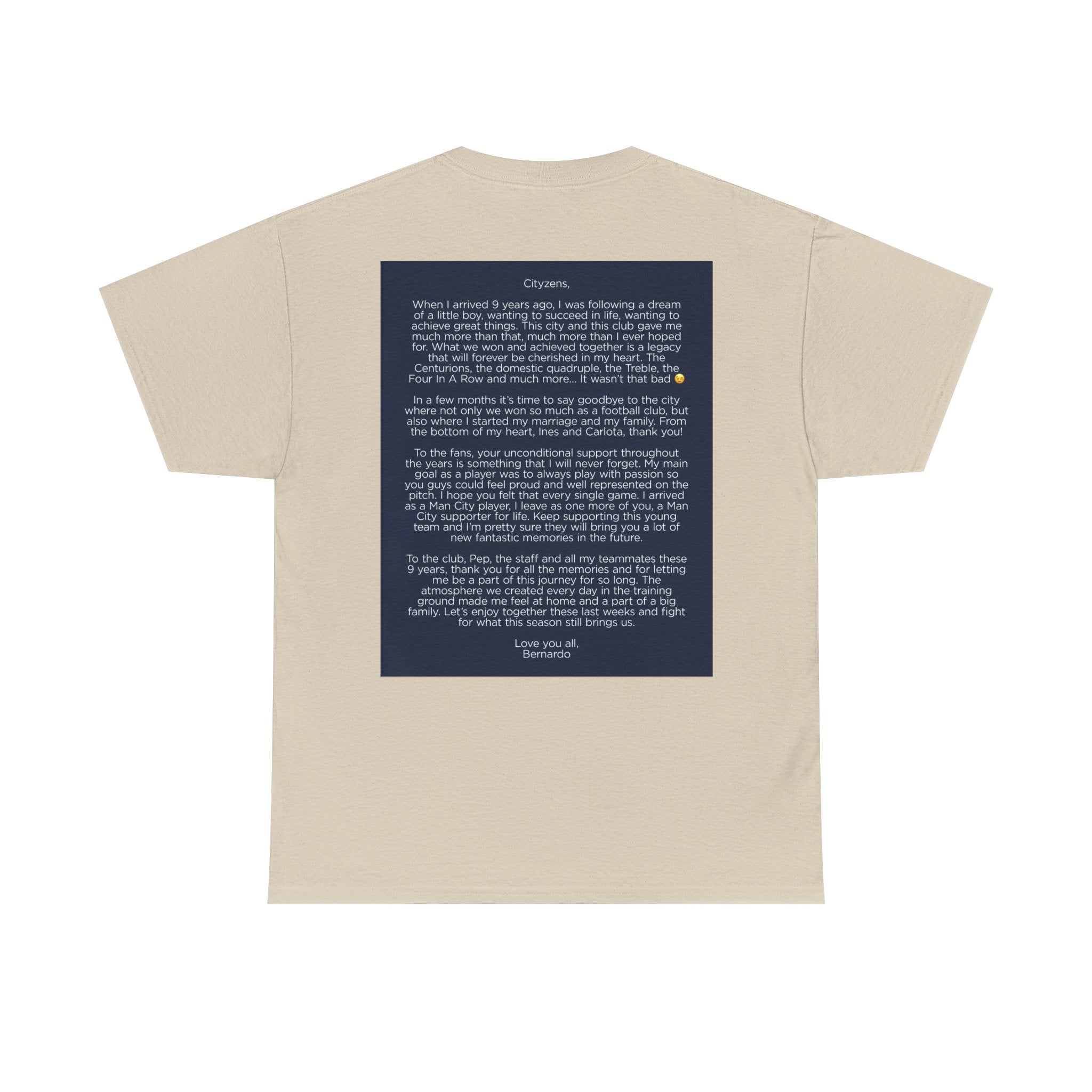 Bernardo Silva Tribute Tee – Inspirational Letter & Celebrating Goal Moment