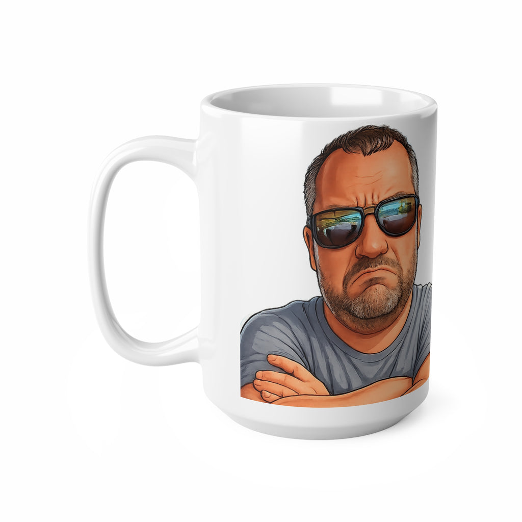 Grumpy Man Ceramic Coffee Cups, 11oz, 15oz