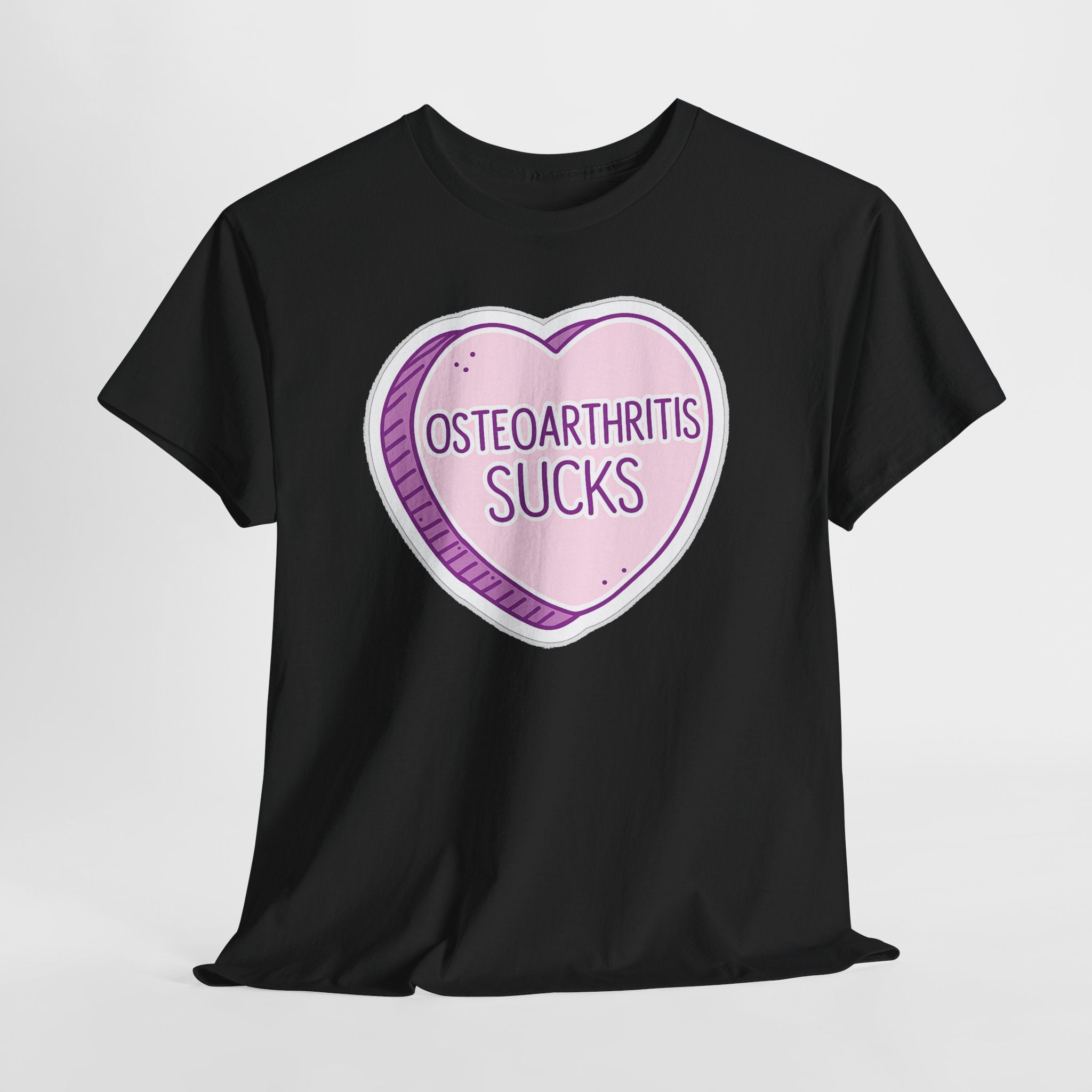 Osteoarthritis Sucks T-Shirt — Pink Heart Awareness Tee