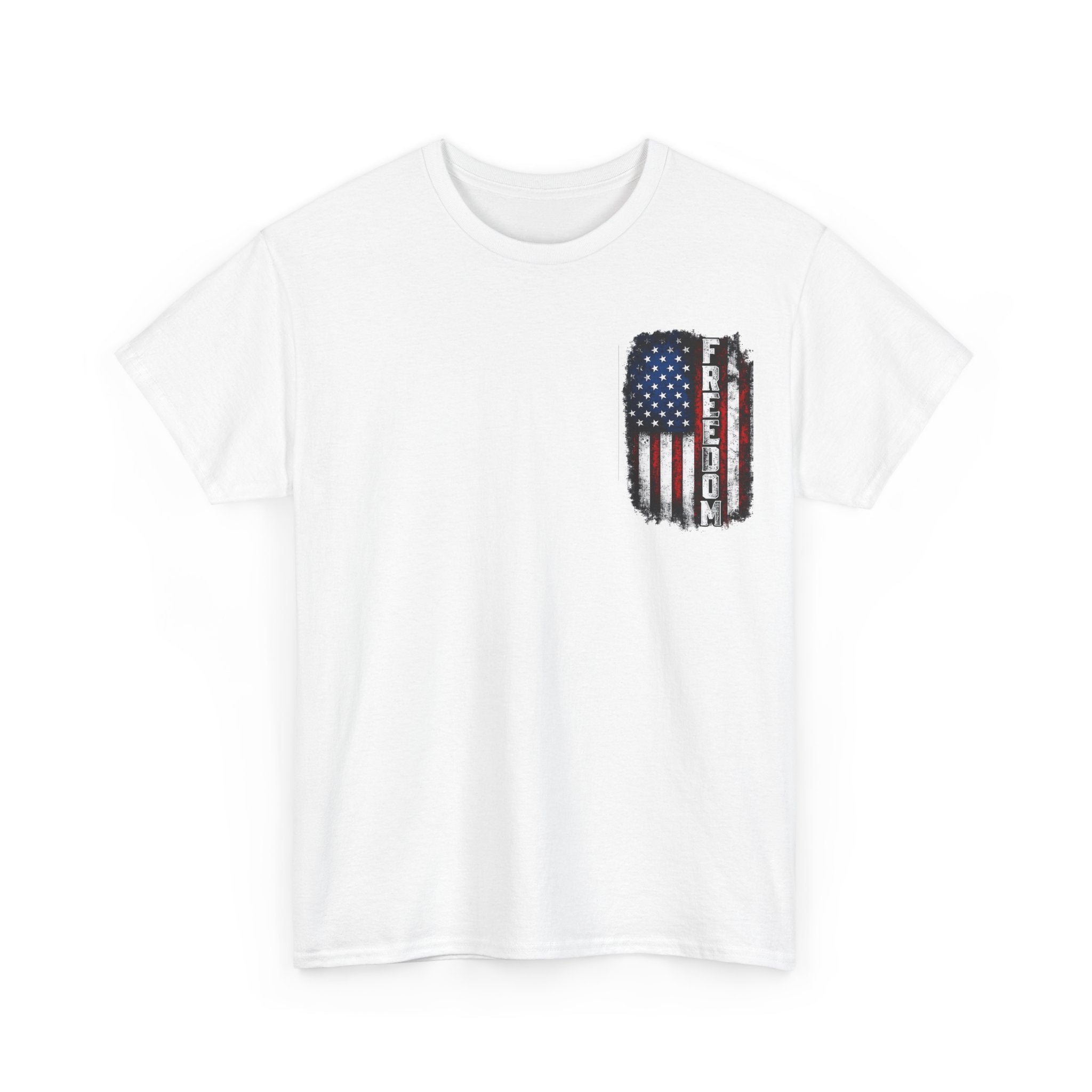 Freedom American Flag T-Shirt — Distressed USA Patriotic Tee