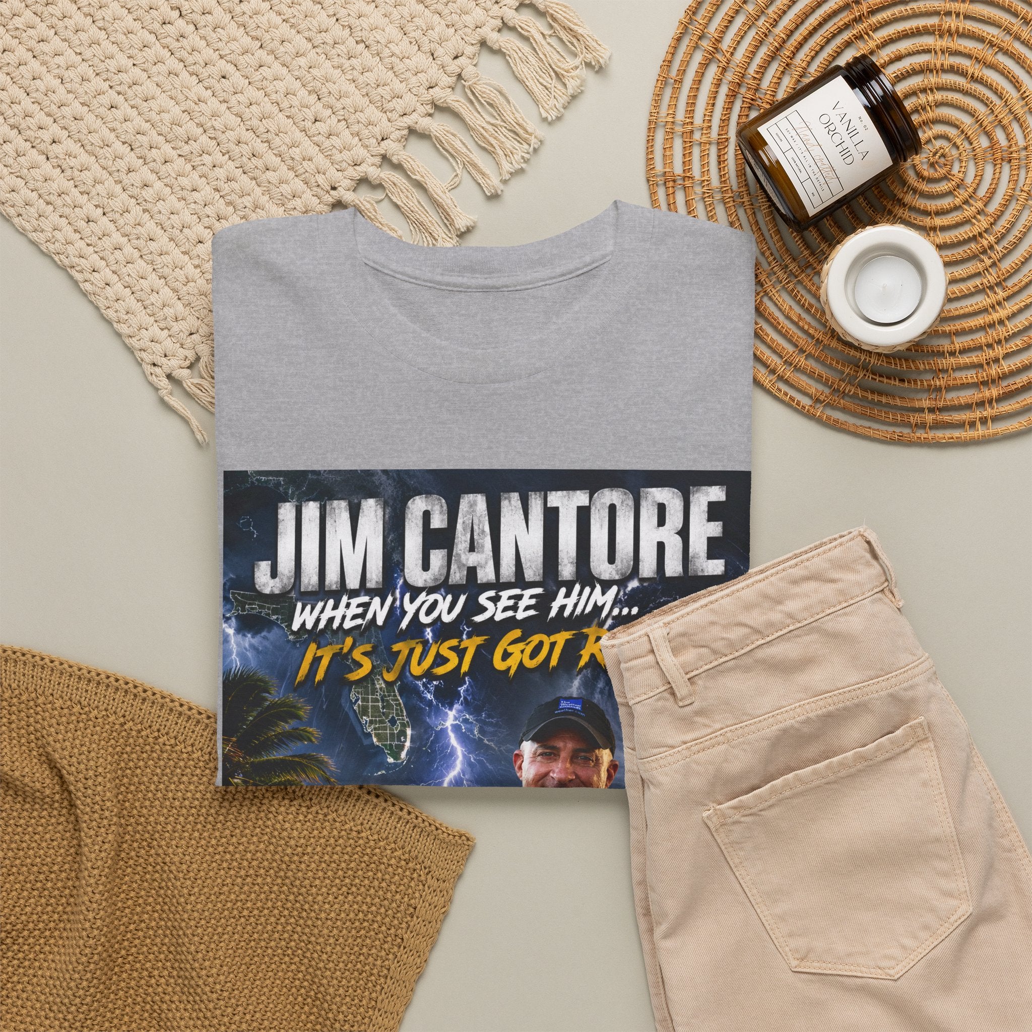 Jim Cantore "It's Just Got Real" Hurricane T-Shirt