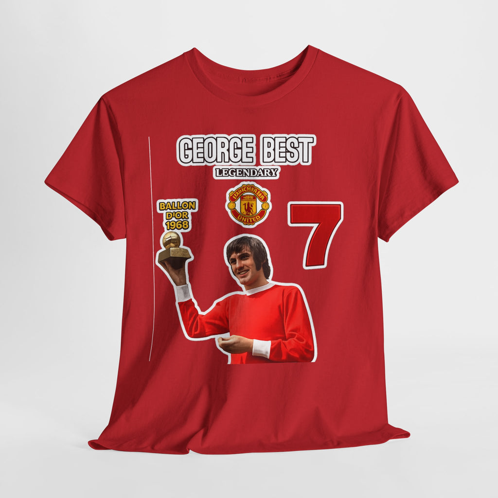 George Best Manchester United #7 Vintage Soccer T-Shirt – Ballon d'Or Tribute