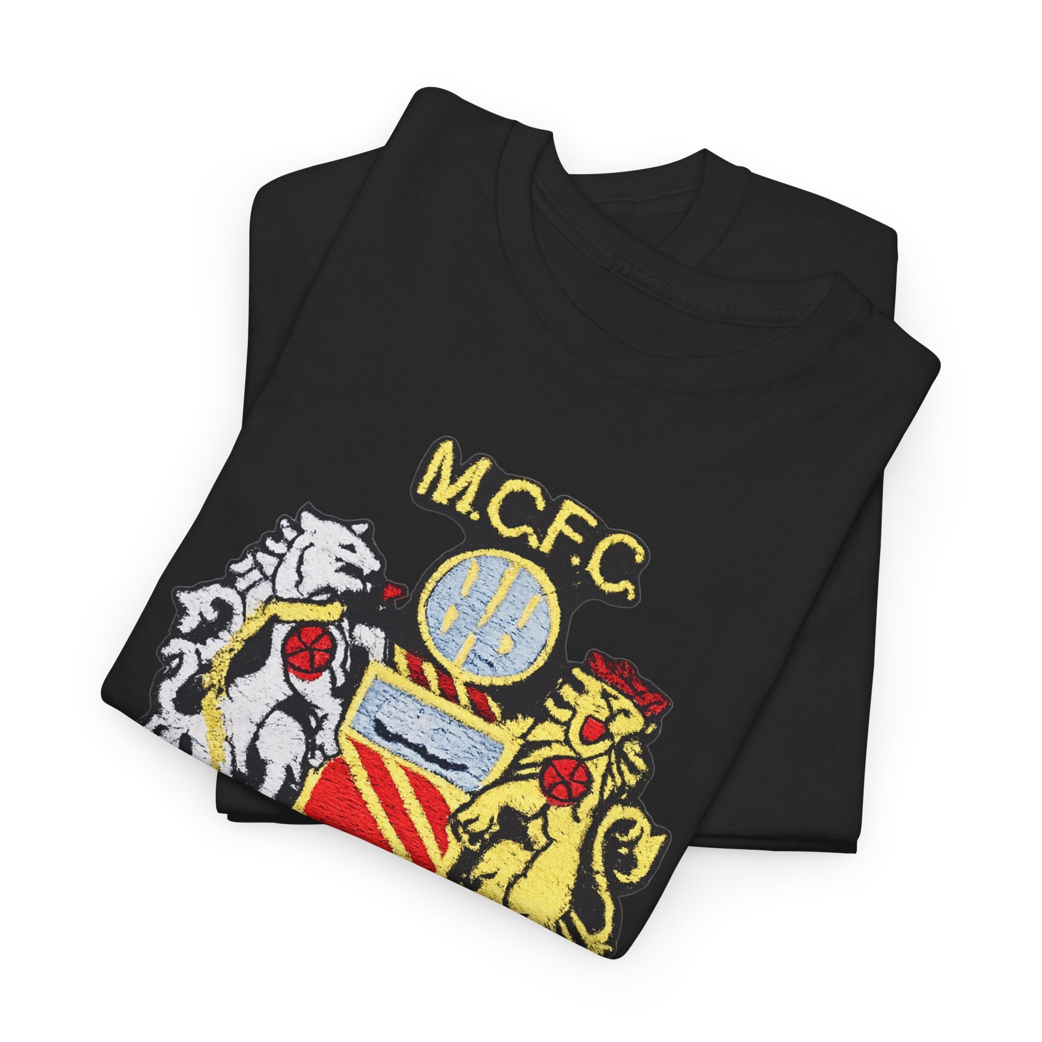 Manchester City Retro Crest T-Shirt — M.C.F.C. Wembley 1969 Vintage Soccer Tee