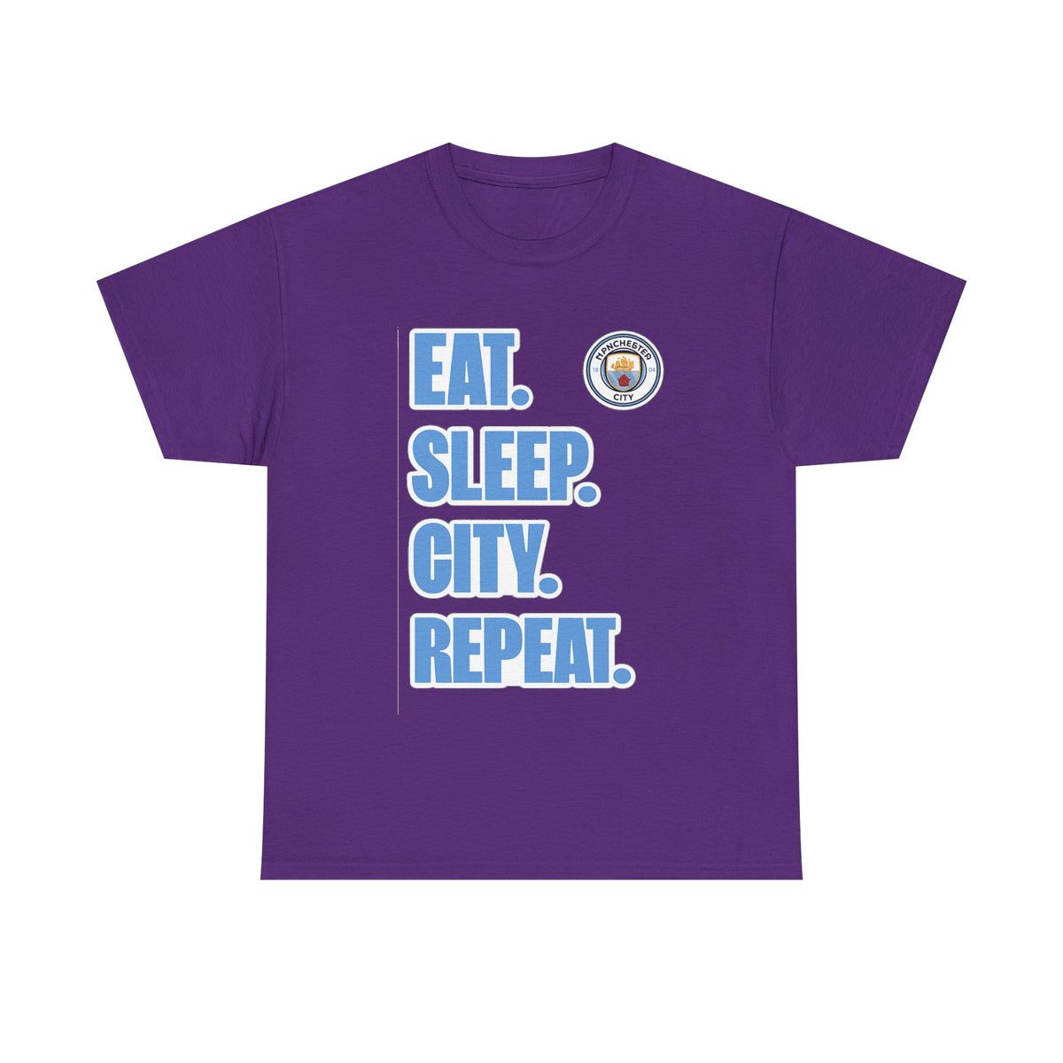 Eat. Sleep. City. Repeat. T‑Shirt — Manchester City Fan Tee
