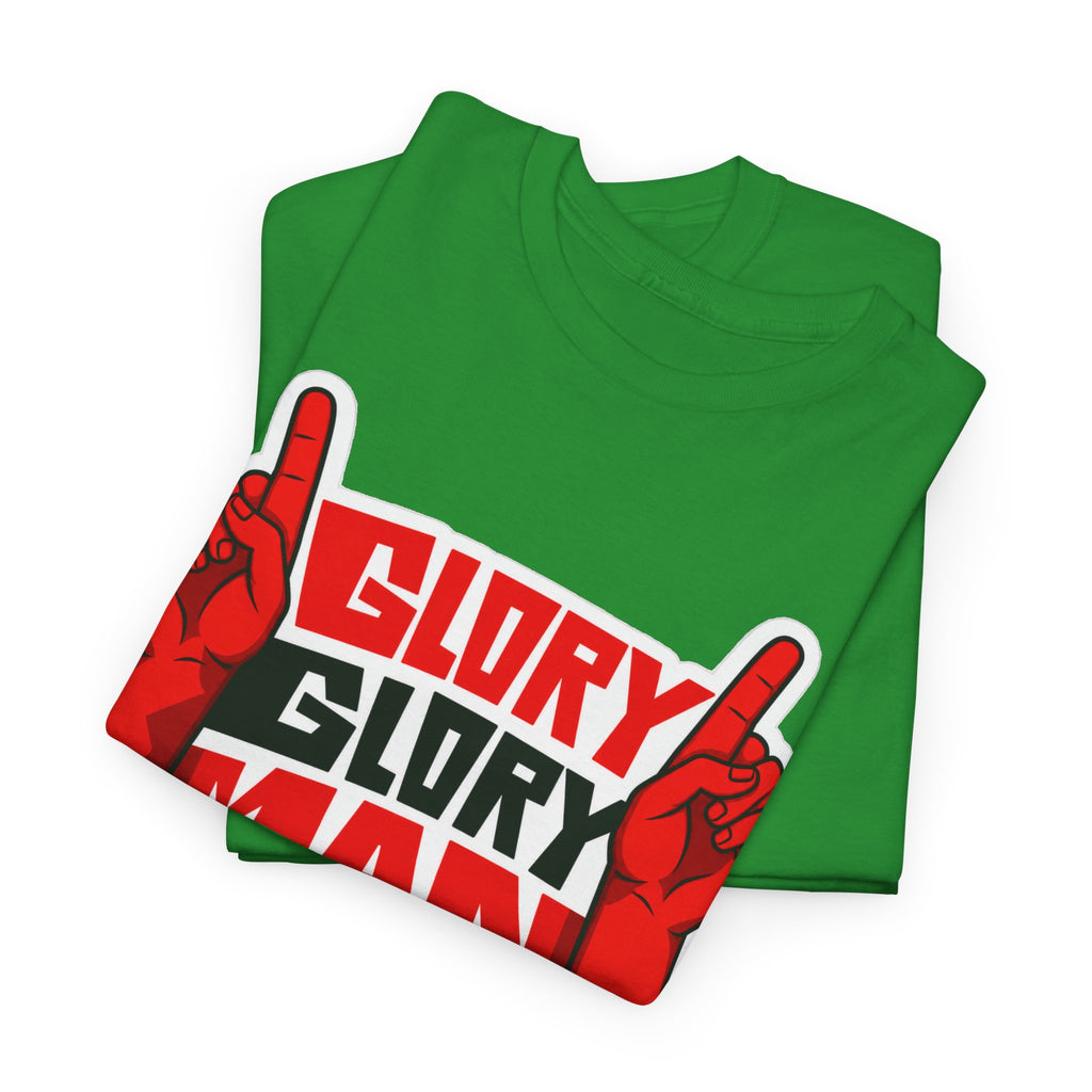 Glory Glory Man United T-Shirt — Retro Red Football Fan Tee