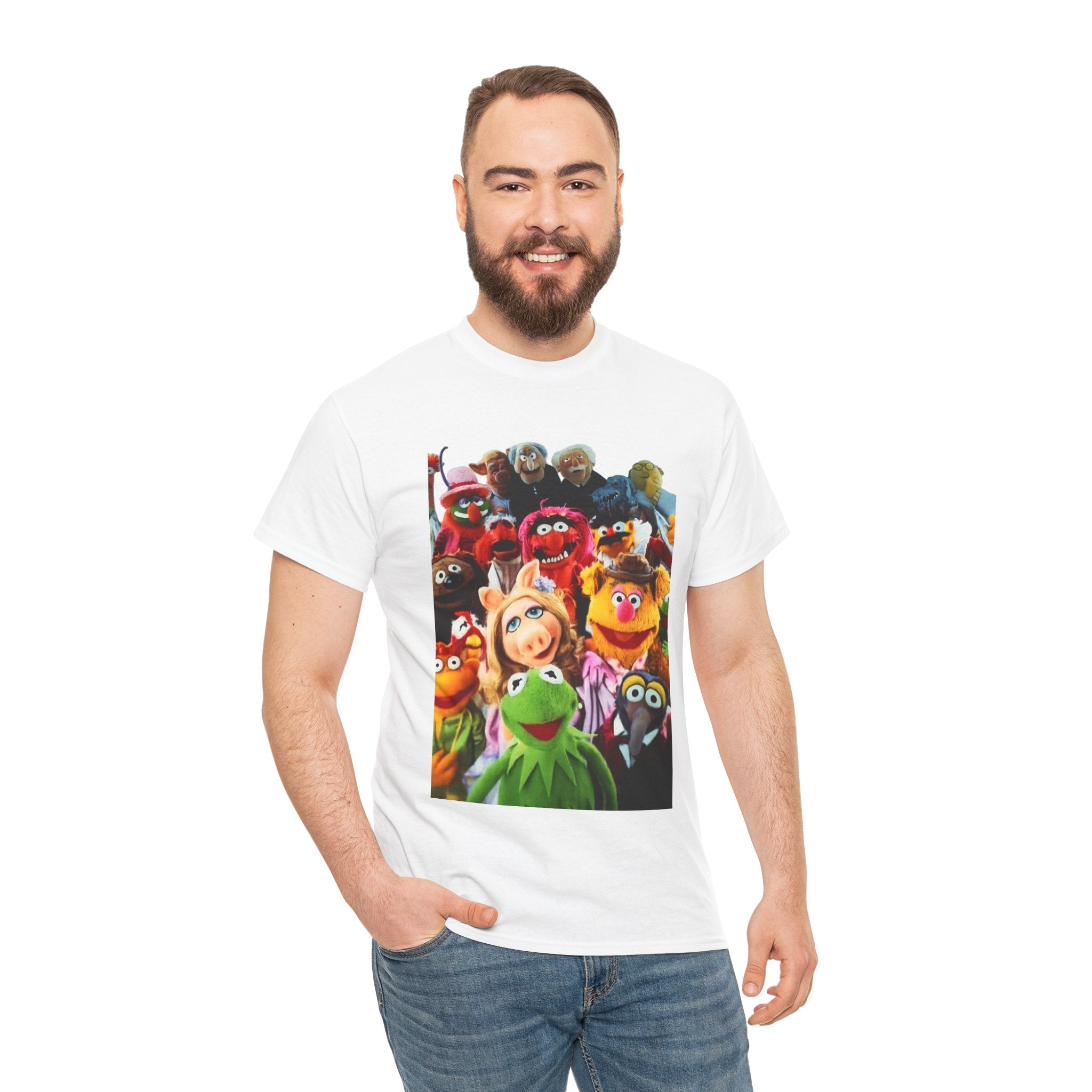 Muppets Puppet Ensemble Graphic Tee — Fun Family Cartoon Shirt