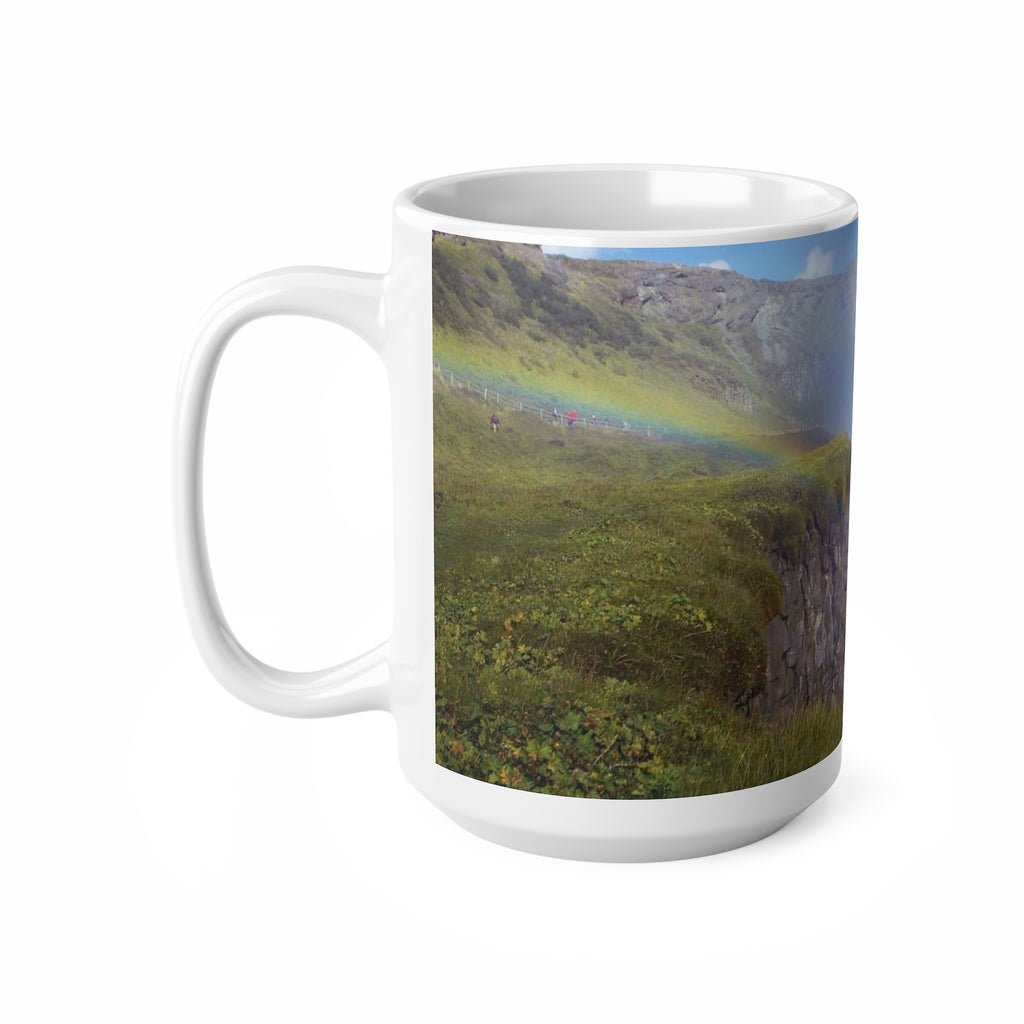 Waterfall Rainbow Ceramic Coffee Mug — Scenic Landscape 11oz & 15oz