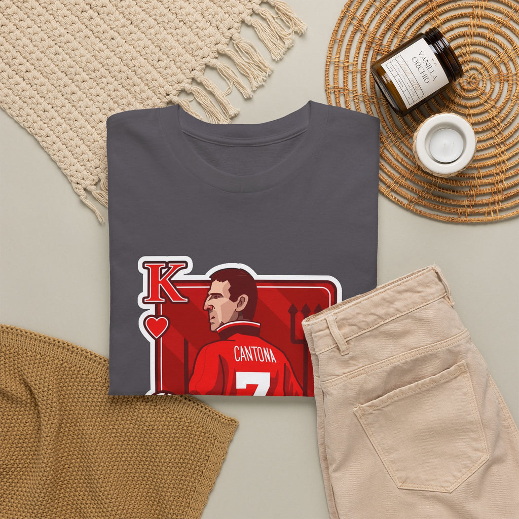 Cantona Playing Card Cotton T-Shirt / Tee — Number 7 Custom Jersey Design