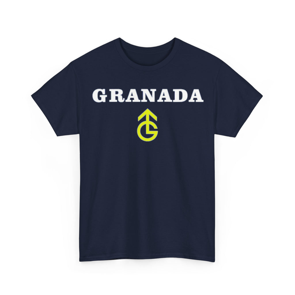 Granada TV Logo T-Shirt - Vintage Collegiate Tee with Yellow Emblem