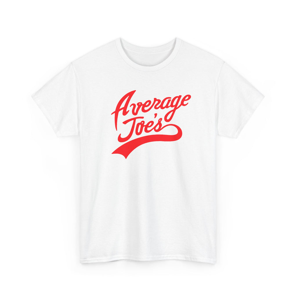 Average Joe's Graphic Tee — Retro Script White T-Shirt