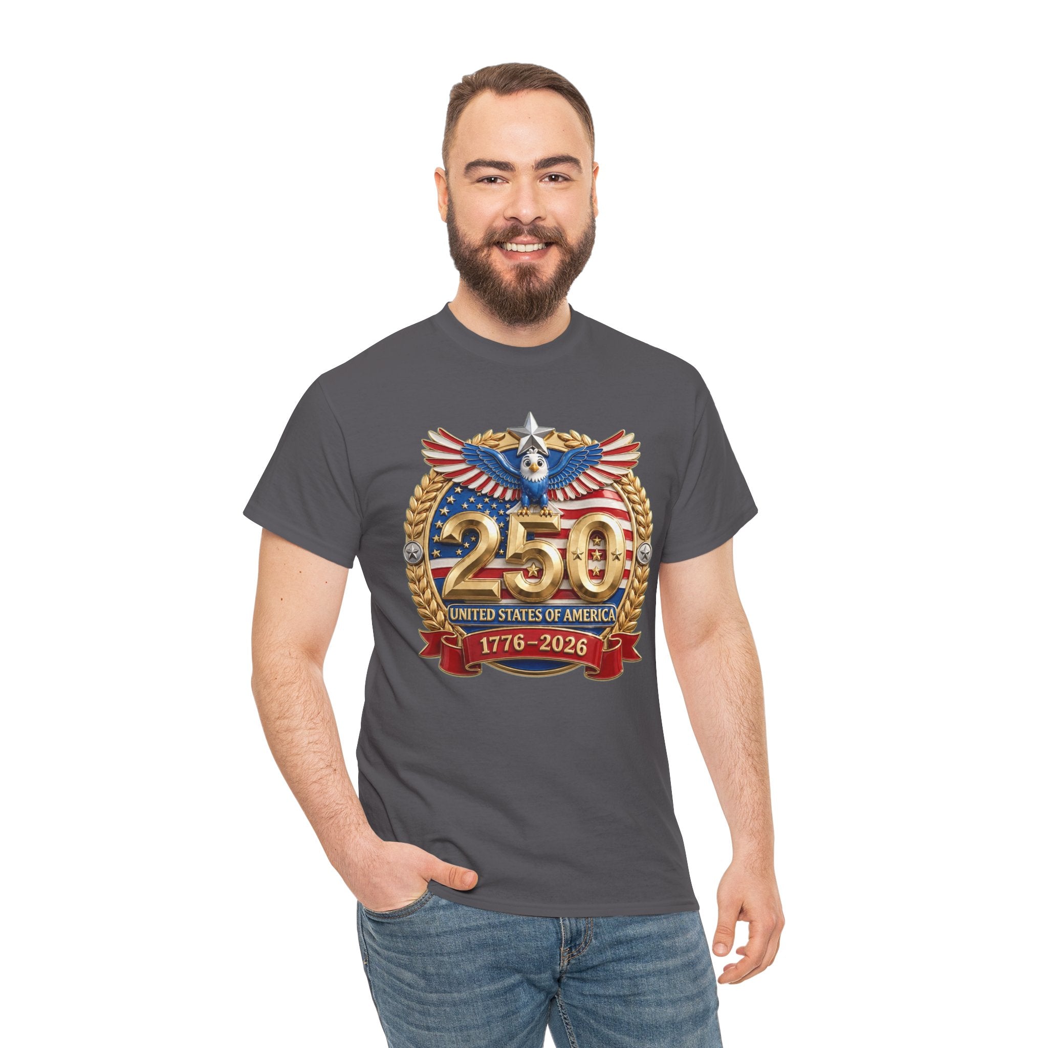 250th USA Anniversary T-Shirt – 1776–2026 Patriotic Eagle Emblem Tee