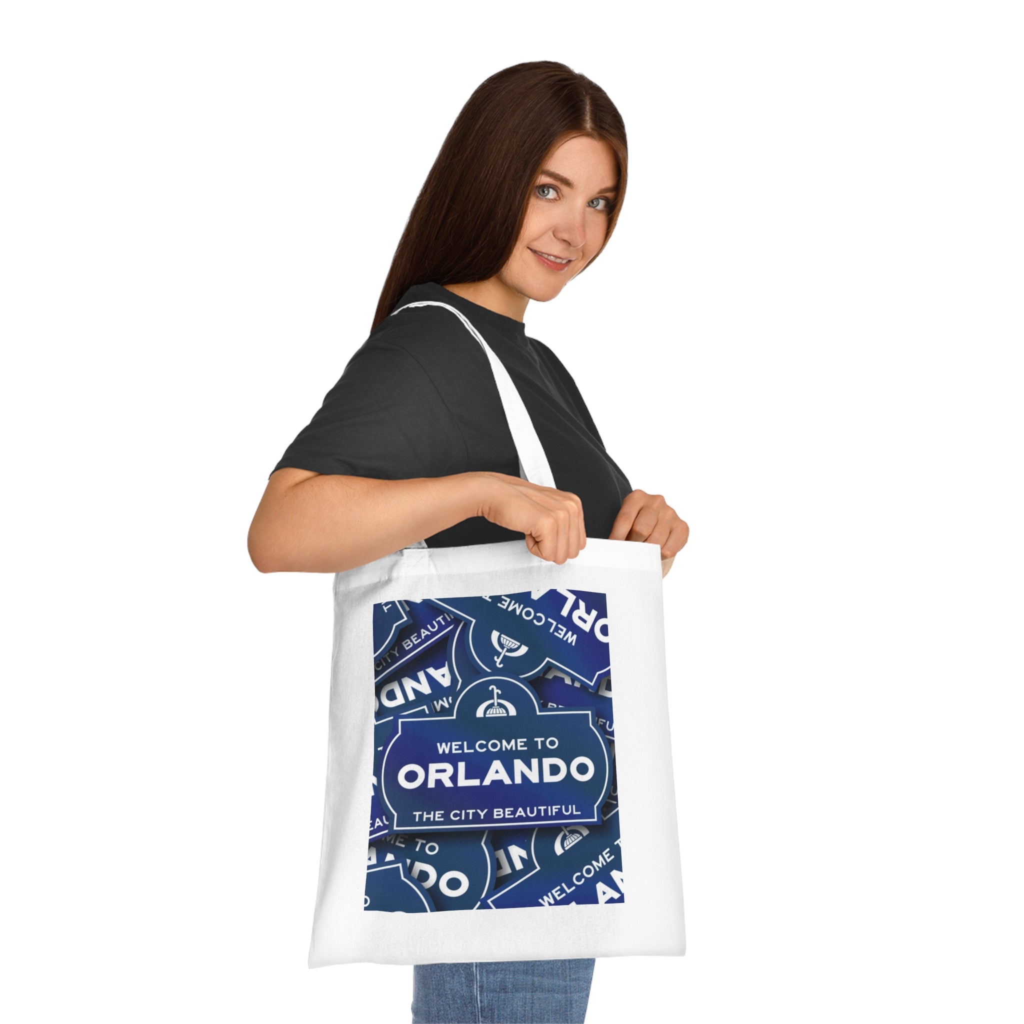 Orlando Souvenir Tote Bag – "Welcome to Orlando" City Beautiful Cotton Shopper