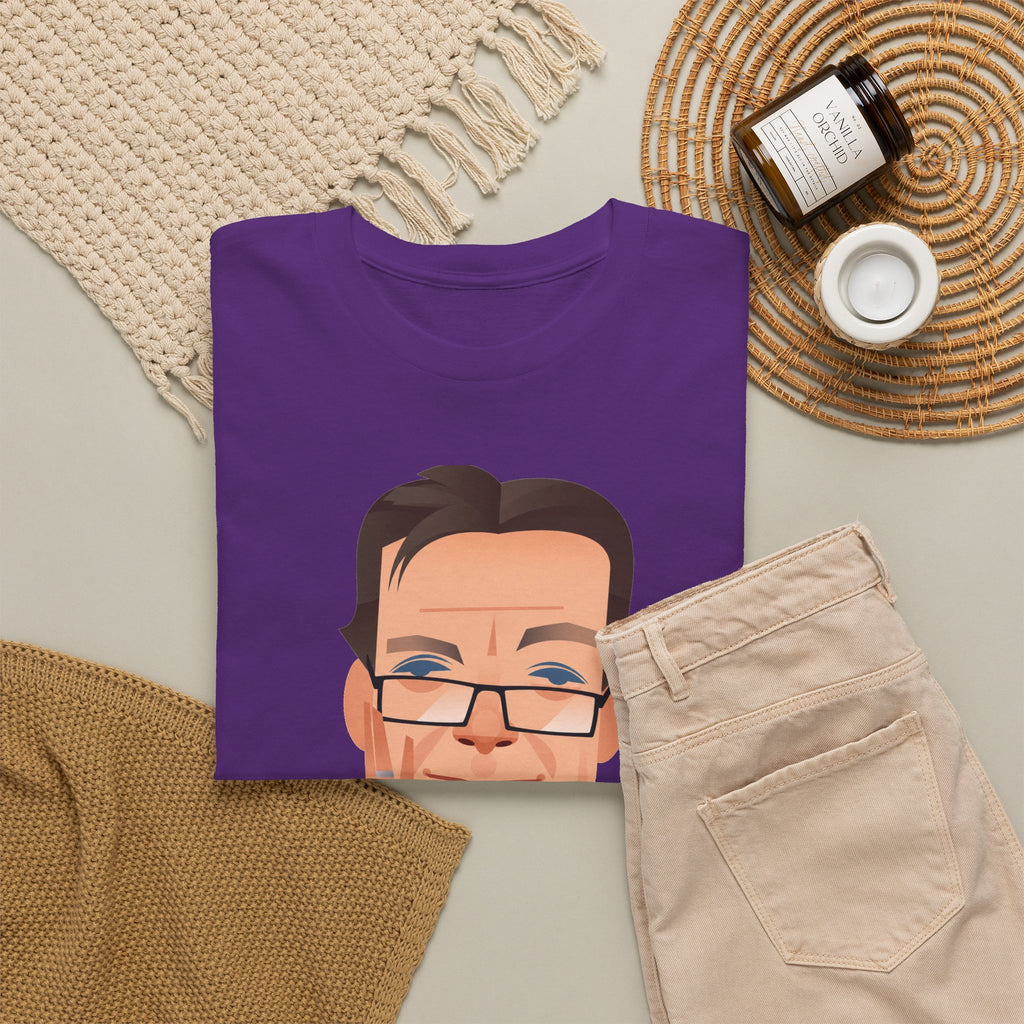 Tony Wilson Manchester Legend Caricature Gentleman Face Cotton T-Shirt