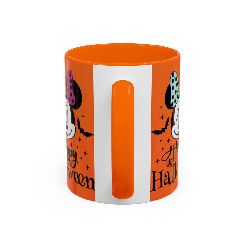 Halloween Minnie Mouse Accent Coffee Mug – "Happy Halloween" Orange 11/15oz