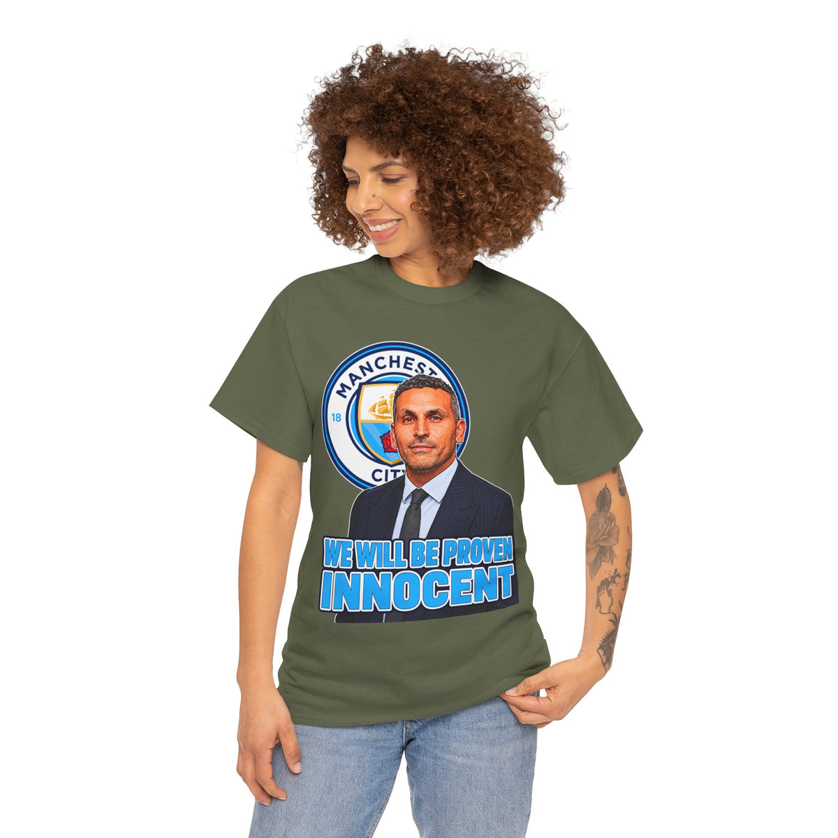 Manchester City “We Will Be Proven Innocent” Fan Cotton T-Shirt