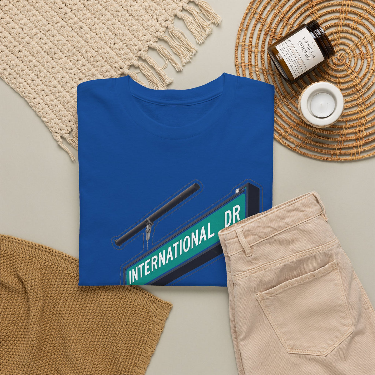 International Dr Street Sign Cotton T-Shirt