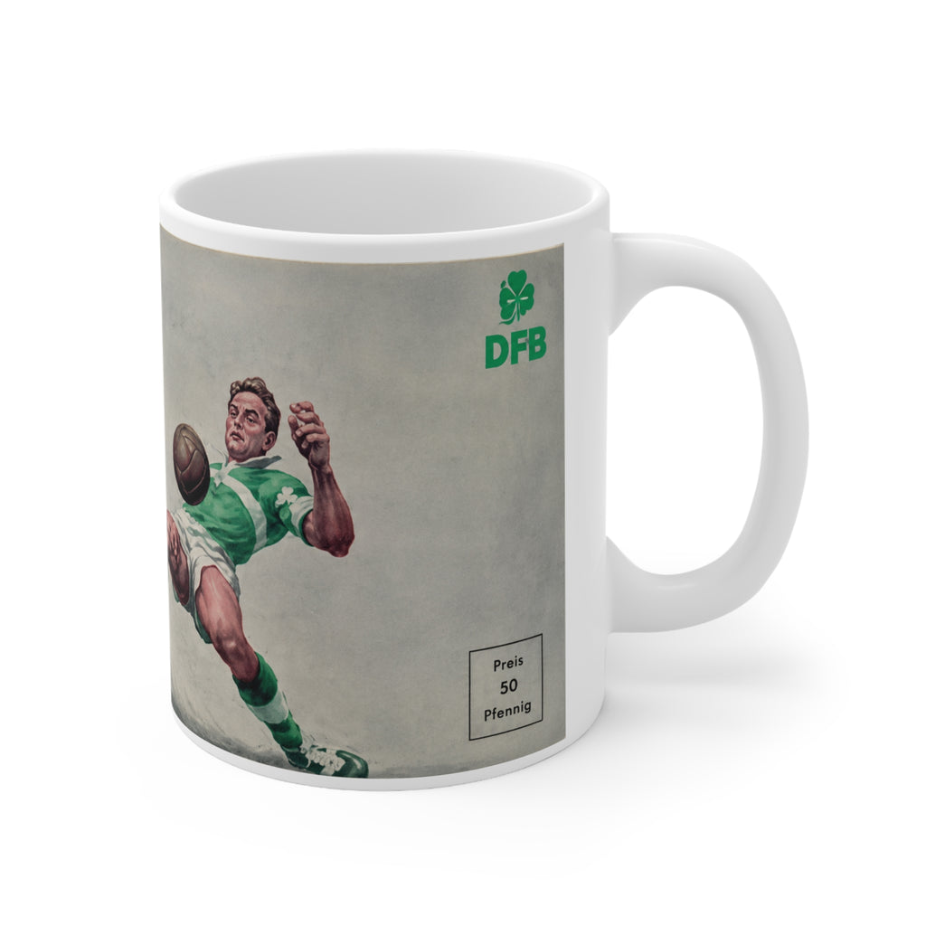 1959 European Cup Final Programme Cover Inspired Mug — Real Madrid vs Stade Reims Ceramic Coffee Cup