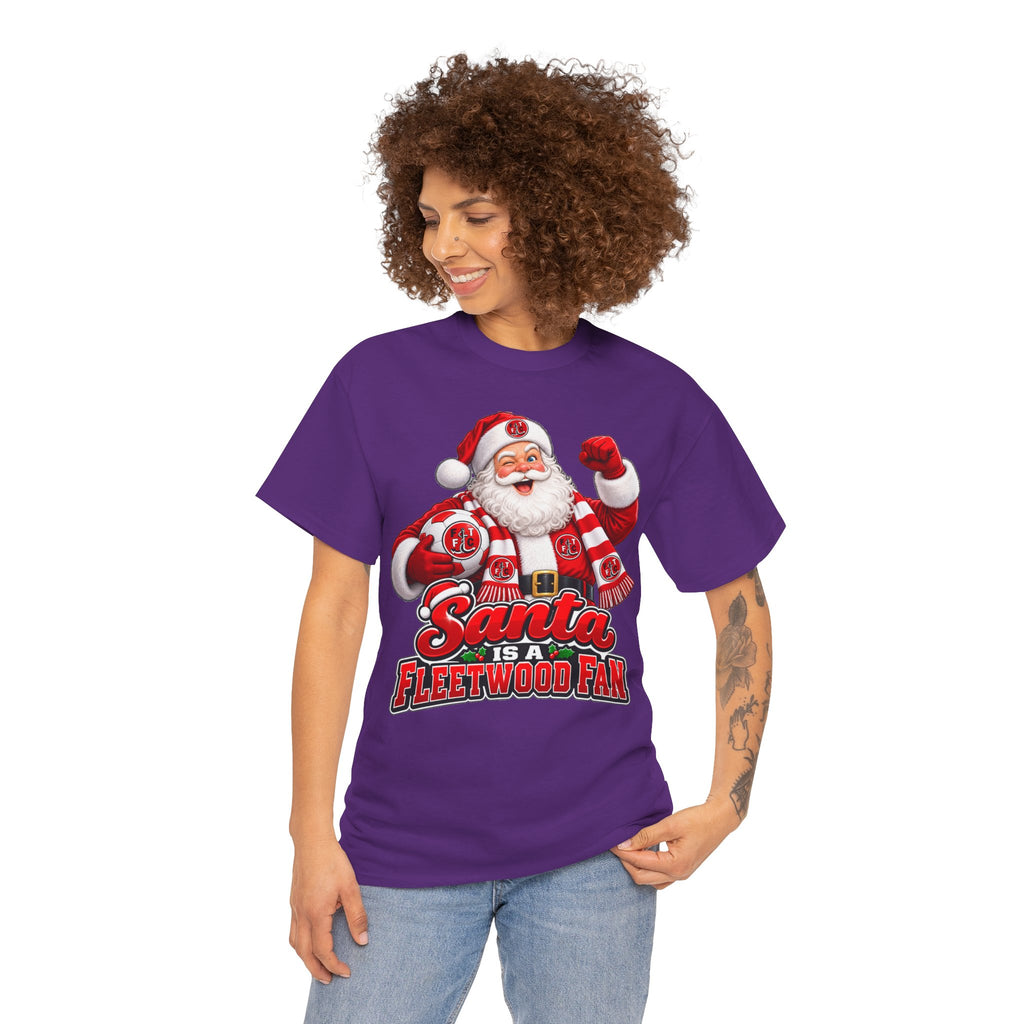 Santa Is a Fleetwood Fan Cotton T-Shirt