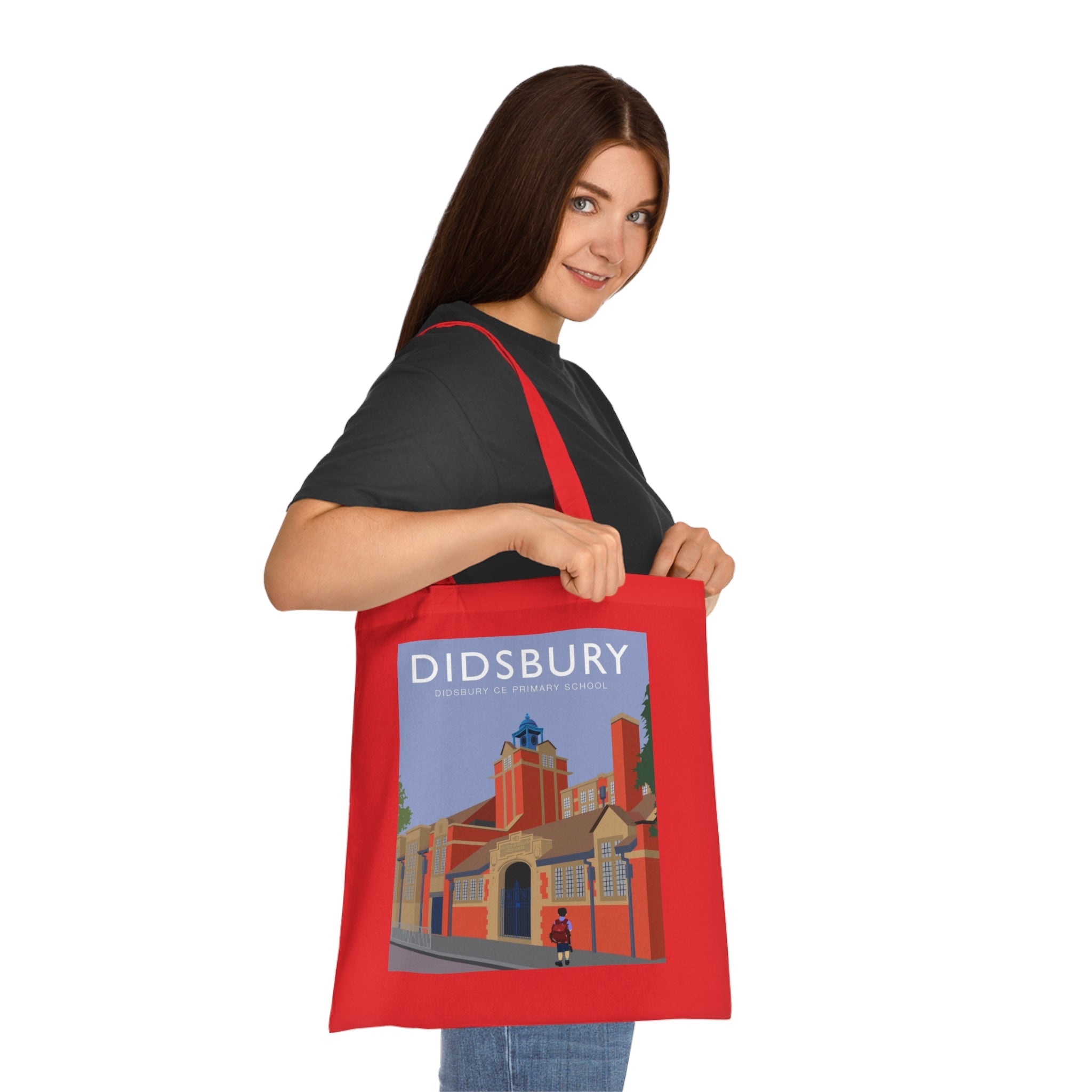 Elm Grove Didsbury C of E Primary School Vintage Travel Tote — Retro Illustrated Cotton Shopper Bag