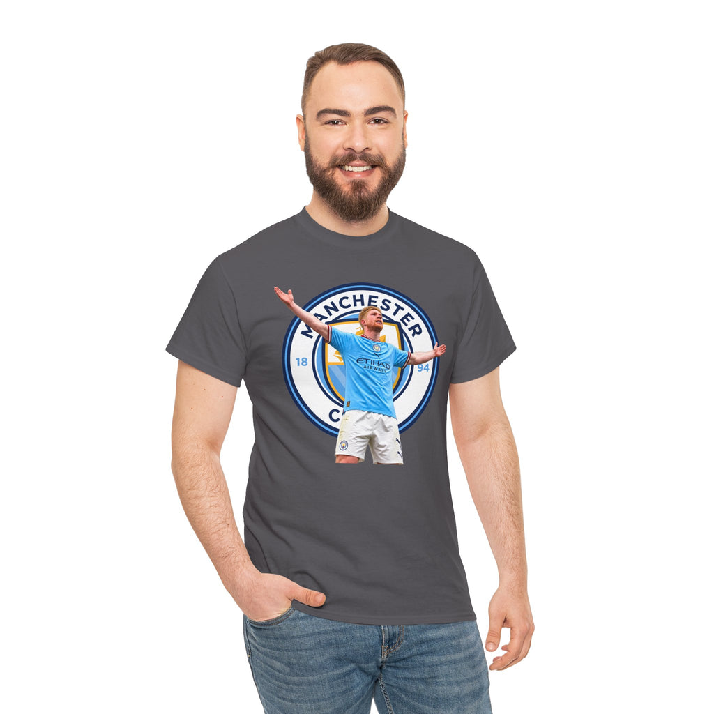 Kevin De Bruyne Manchester Football Club Legend Cotton T-Shirt — Player Celebration Graphic T-Shirt