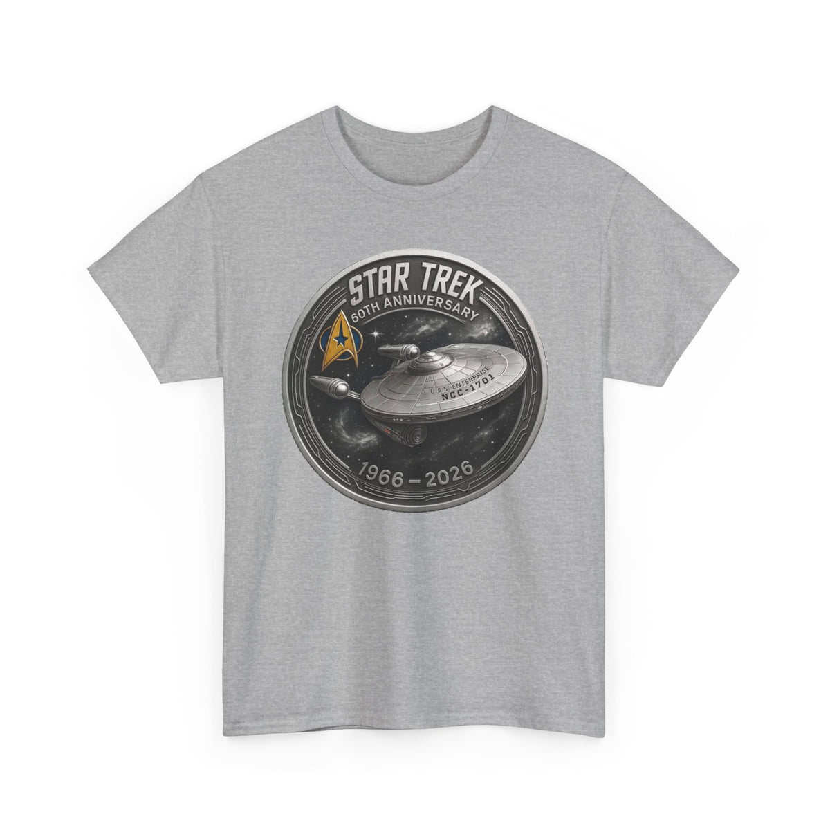 Star Trek 55th Anniversary Cotton T-Shirt – USS Enterprise 1966–2021 Graphic Shirt