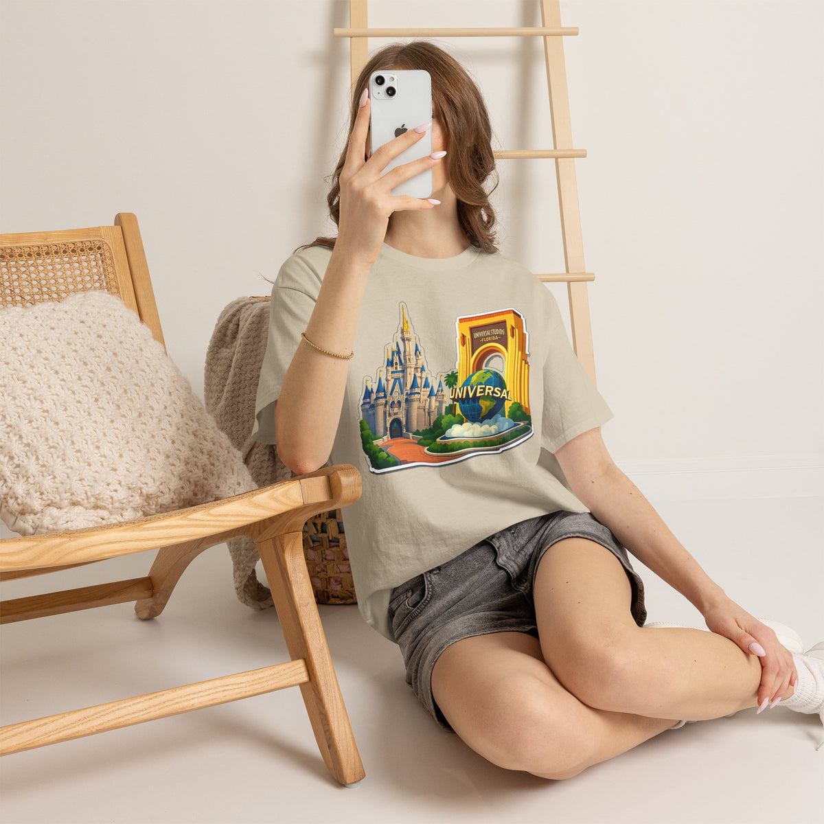 Disney & Universal Orlando Theme Park Travel Souvenir Cotton T-Shirt