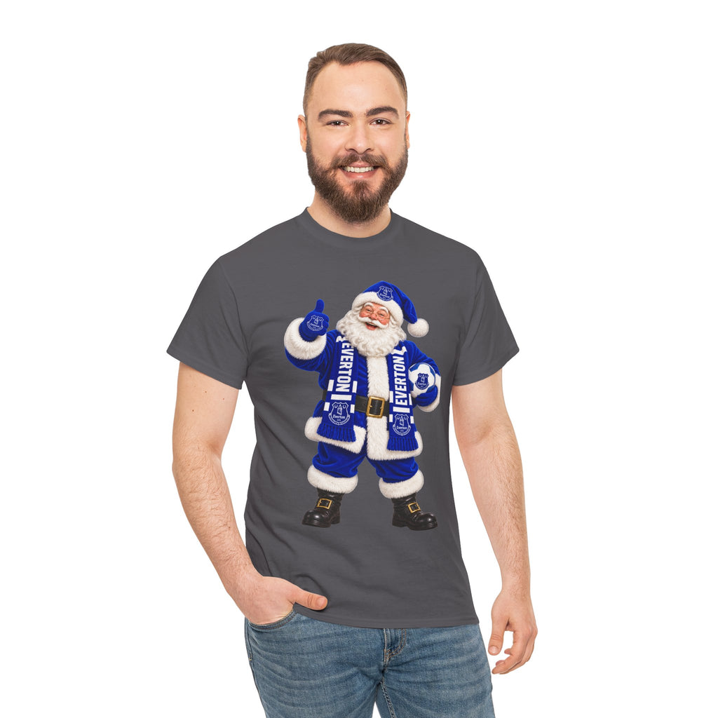 Everton Santa Scarf Christmas Tee - Holiday Vintage Santa T-Shirt