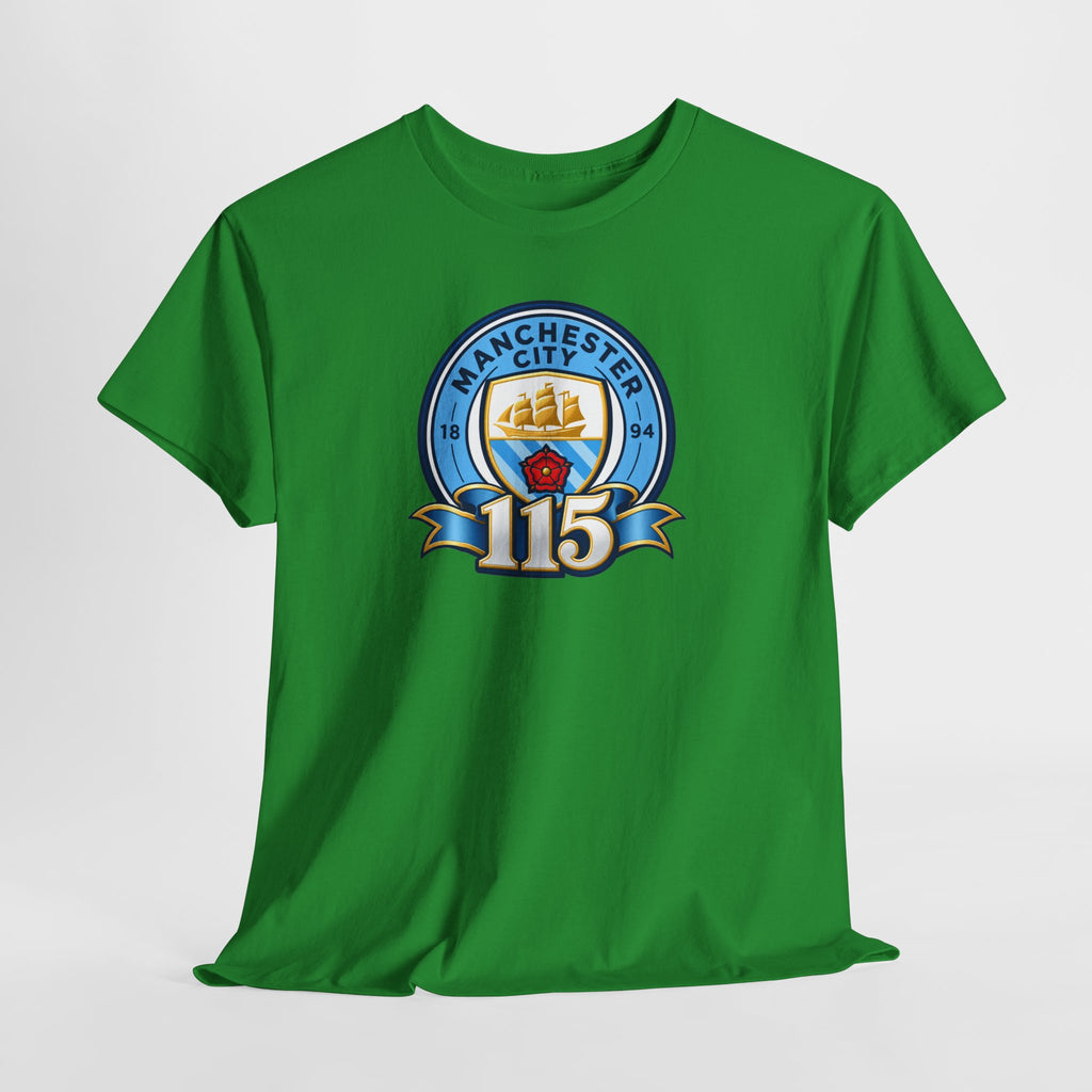 Manchester City 115th Crest Inspired Cotton T-Shirt