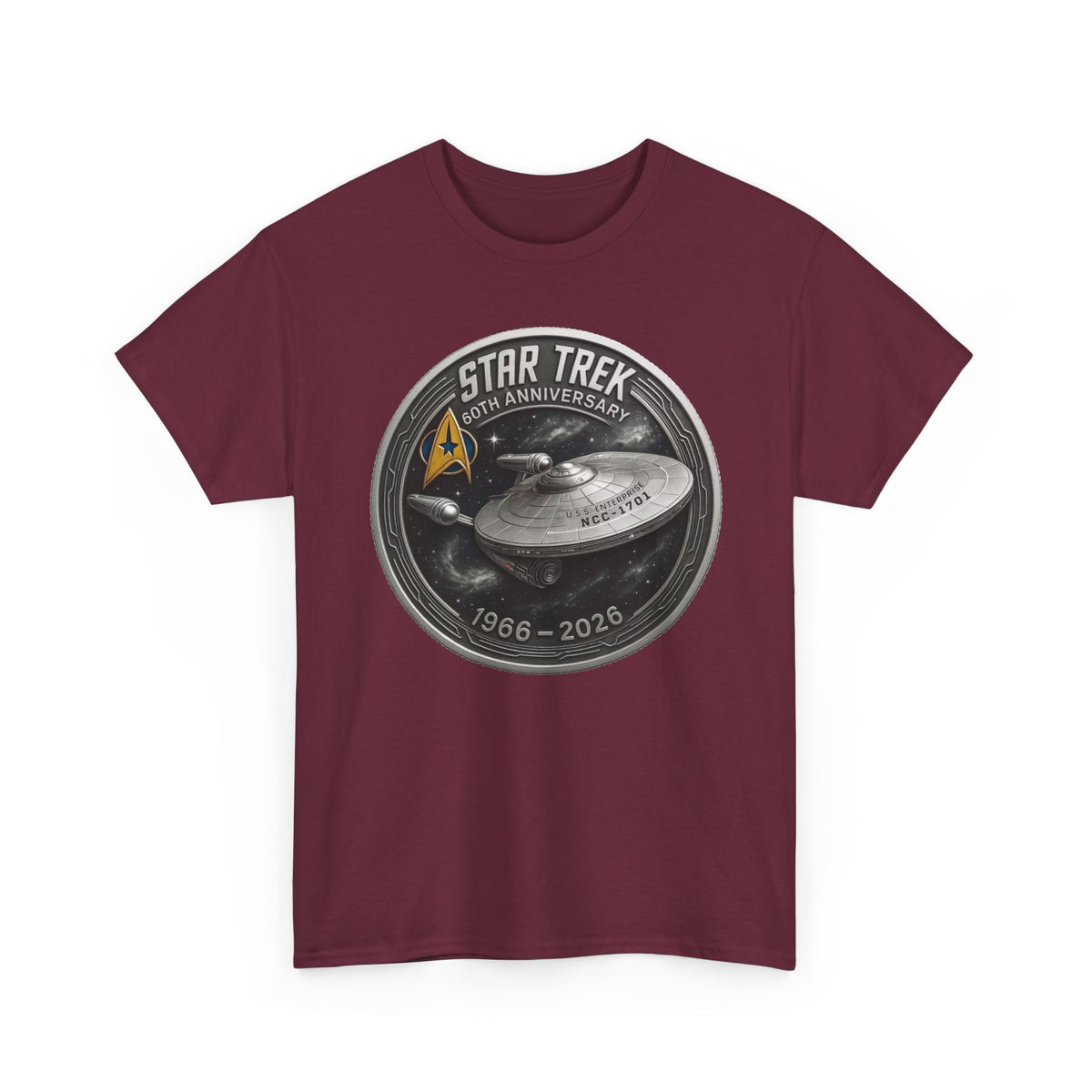 Star Trek 55th Anniversary Cotton T-Shirt – USS Enterprise 1966–2021 Graphic Shirt