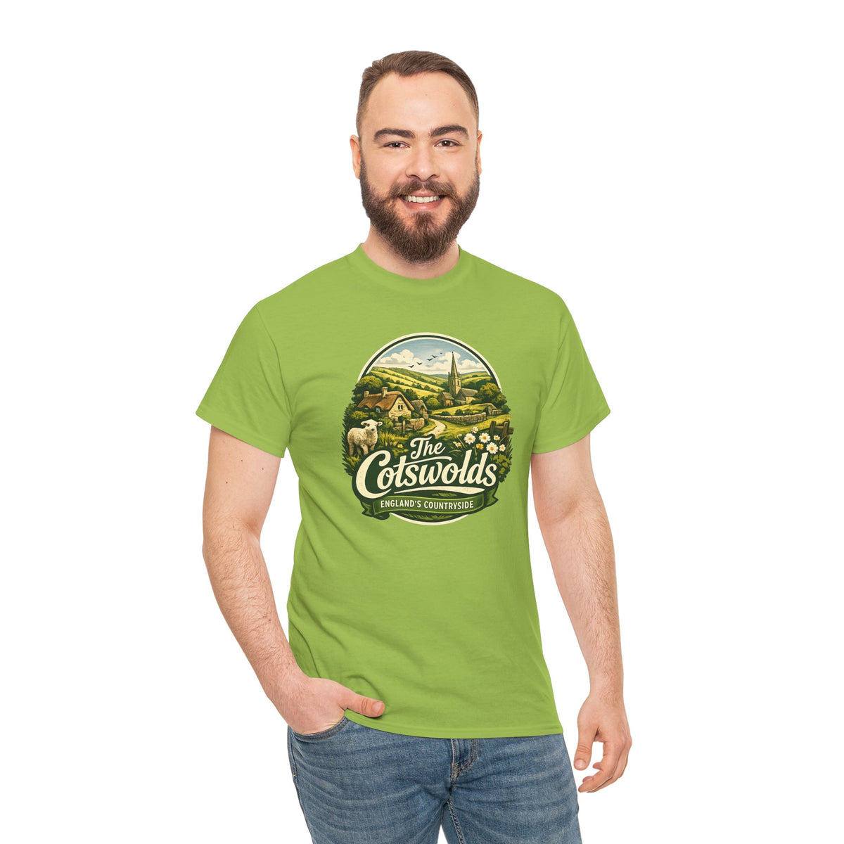 Cotswolds Vintage Landscape T‑Shirt — The Cotswolds Countryside Tee