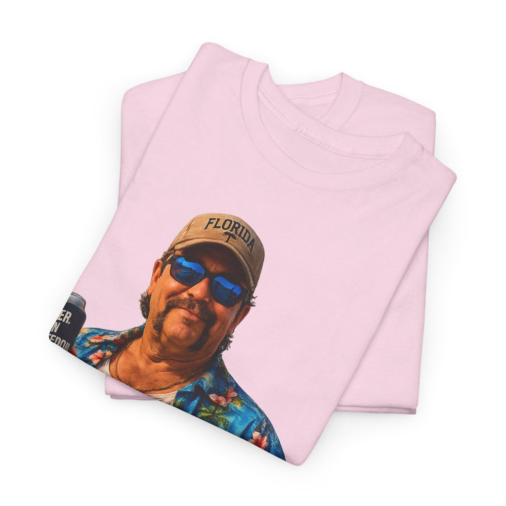 Florida Man Graphic Tee — Funny Vacation Shirt with Hawaiian Shirt Design