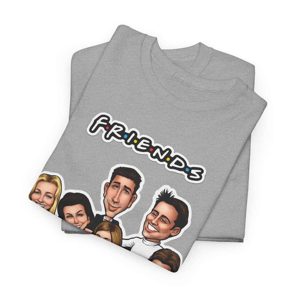 Friends TV Show Cartoon Cast T-Shirt — Iconic Couch Graphic Tee