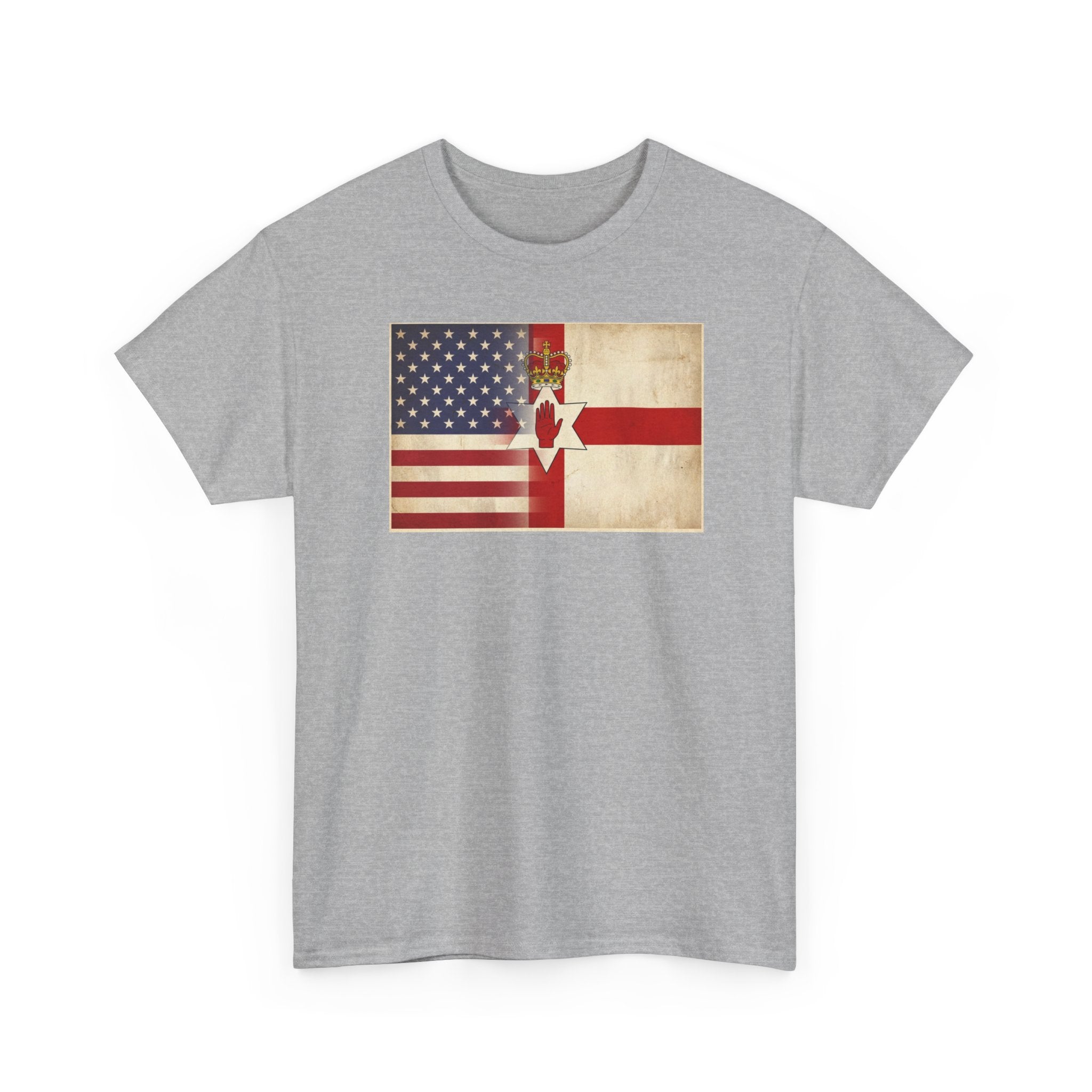 USA / Northern Ireland Flag T-Shirt – Vintage USA & Ulster Cross Tee