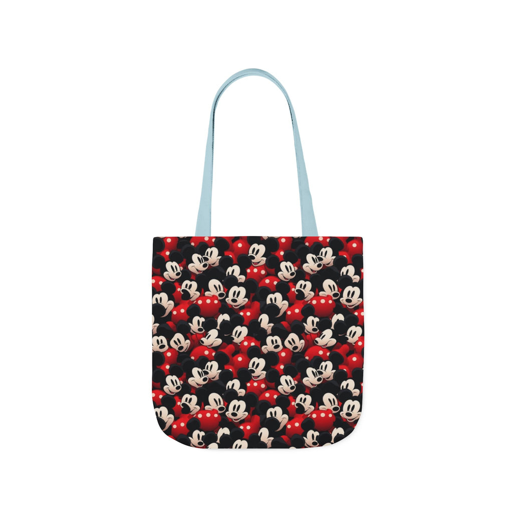 Mickey Mouse Canvas Tote — Retro Cartoon Character Allover Print