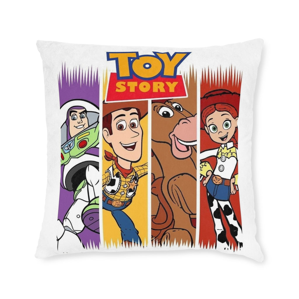 Toy Story Characters Square Pillow - Buzz, Woody, Bullseye & Jessie Decorative Throw Cushion