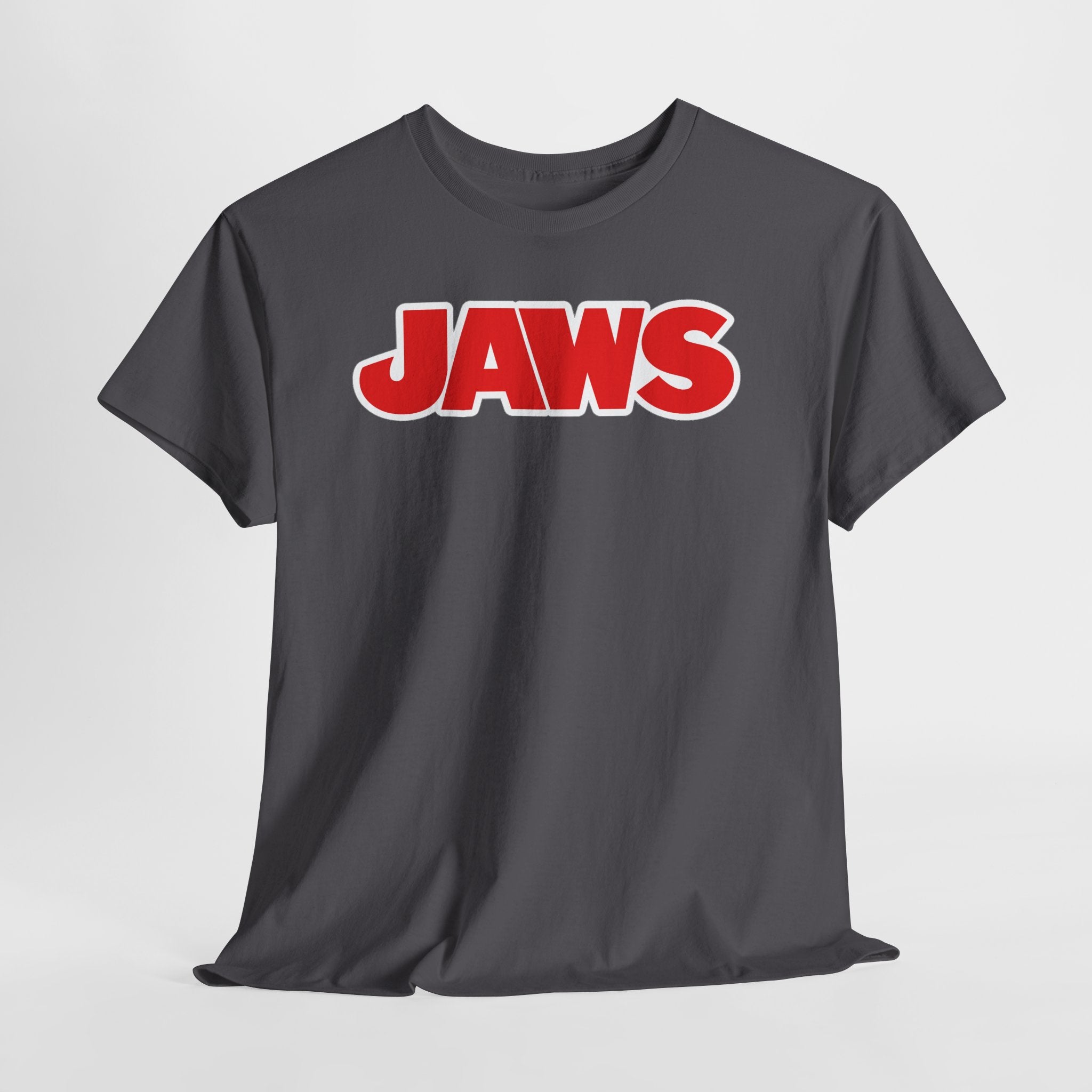 Jaws Logo Tee — Retro Red Movie Graphic T‑Shirt