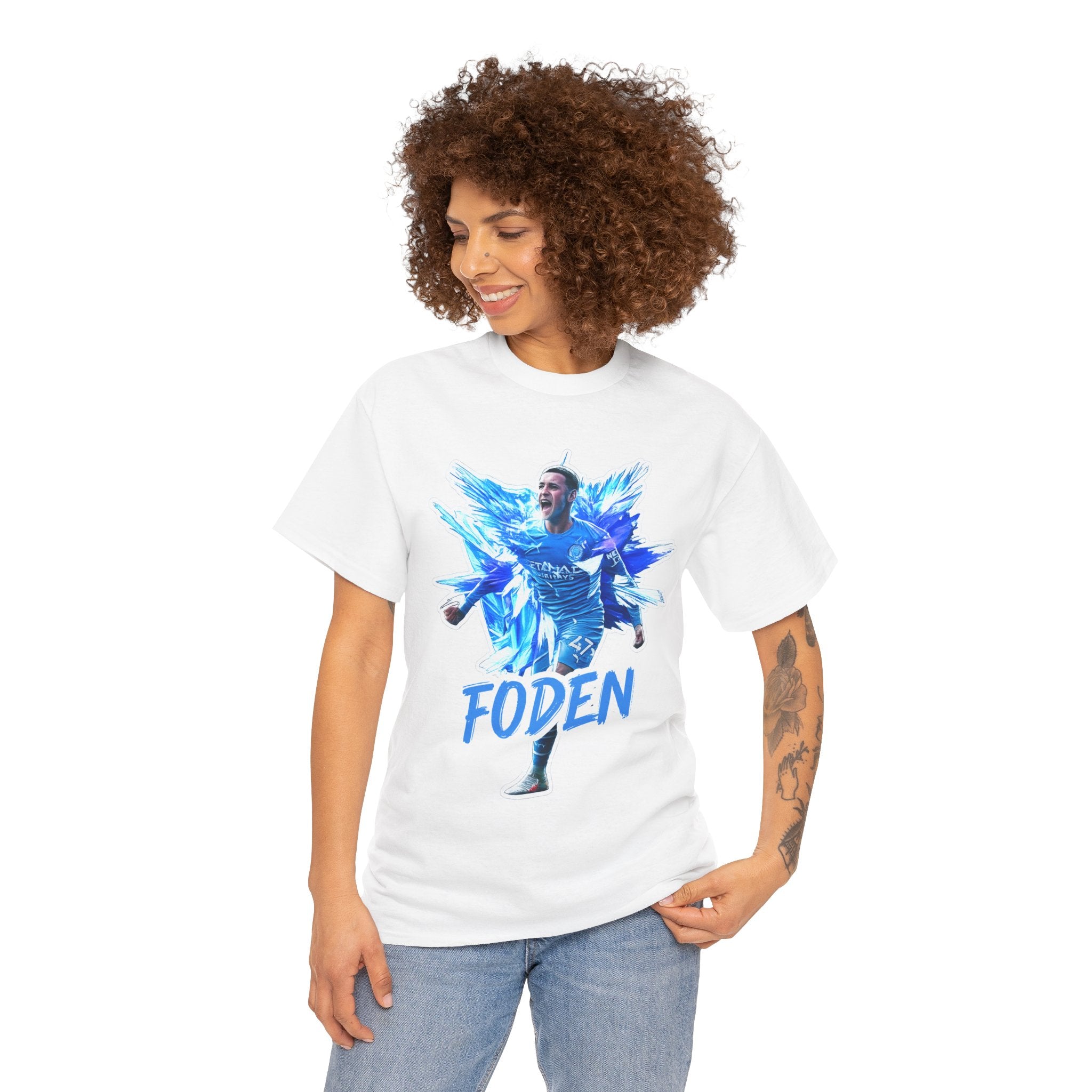 Phil Foden Manchester City Soccer T‑Shirt — Blue Graphic Football Fan Tee