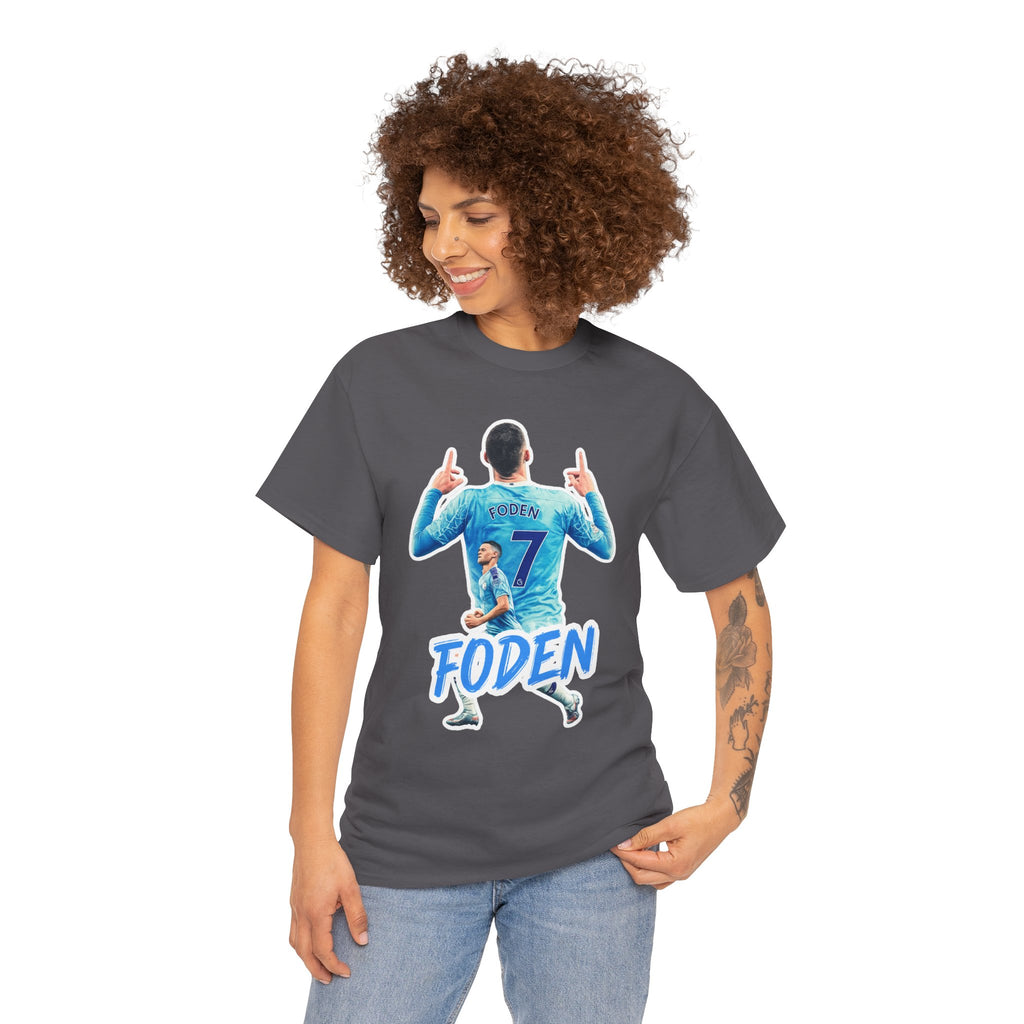 Phil Foden #7 Soccer T‑Shirt — Manchester City Fan Jersey Tribute