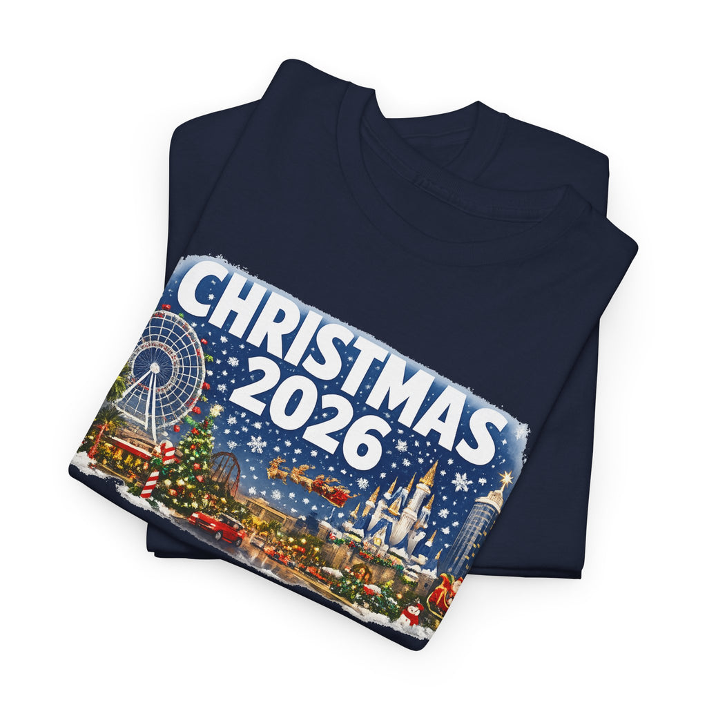 Christmas 2026 Holiday Tee — Festive Winter Village Graphic T-Shirt