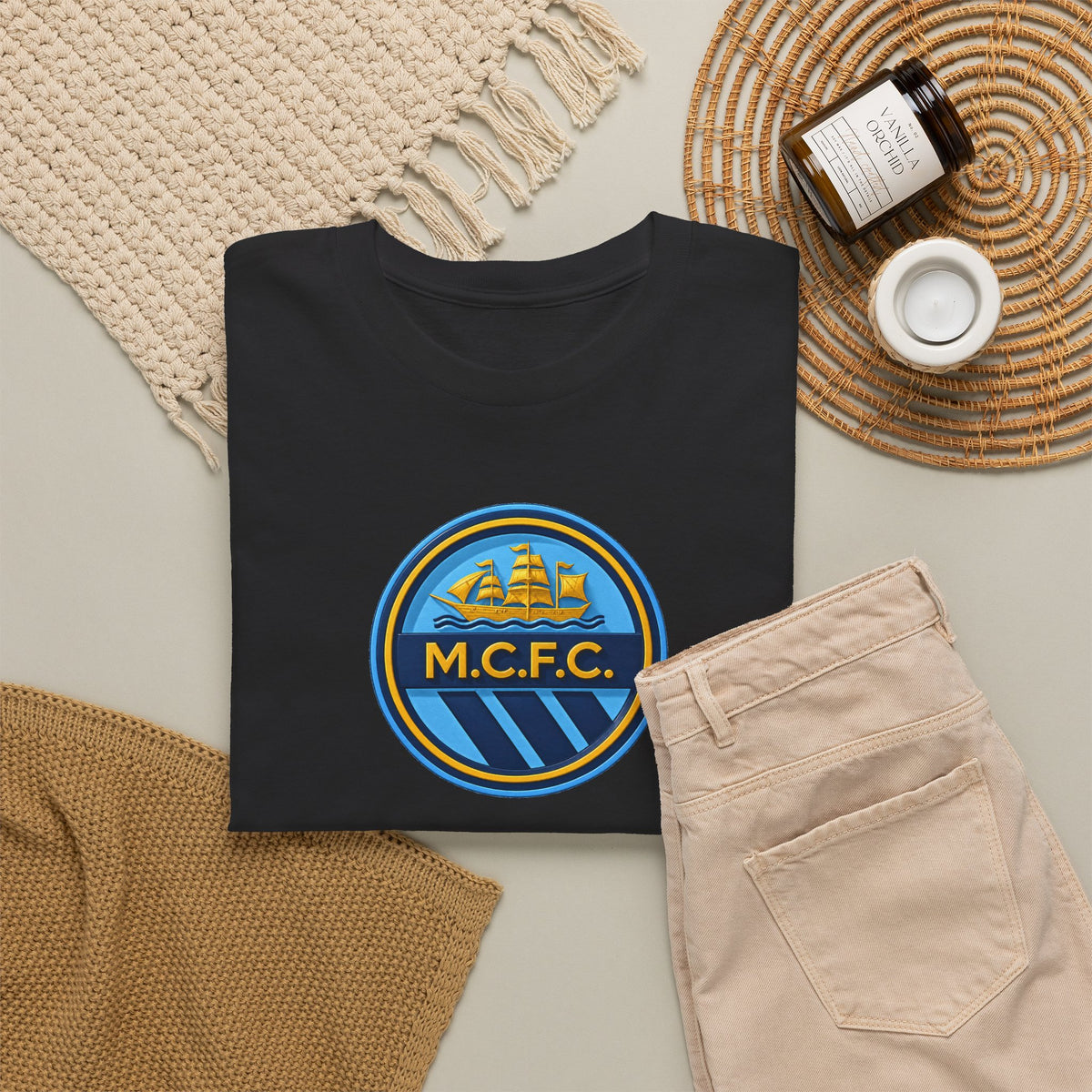 Manchester City Inspired MCFC Unisex Heavy Cotton Tee
